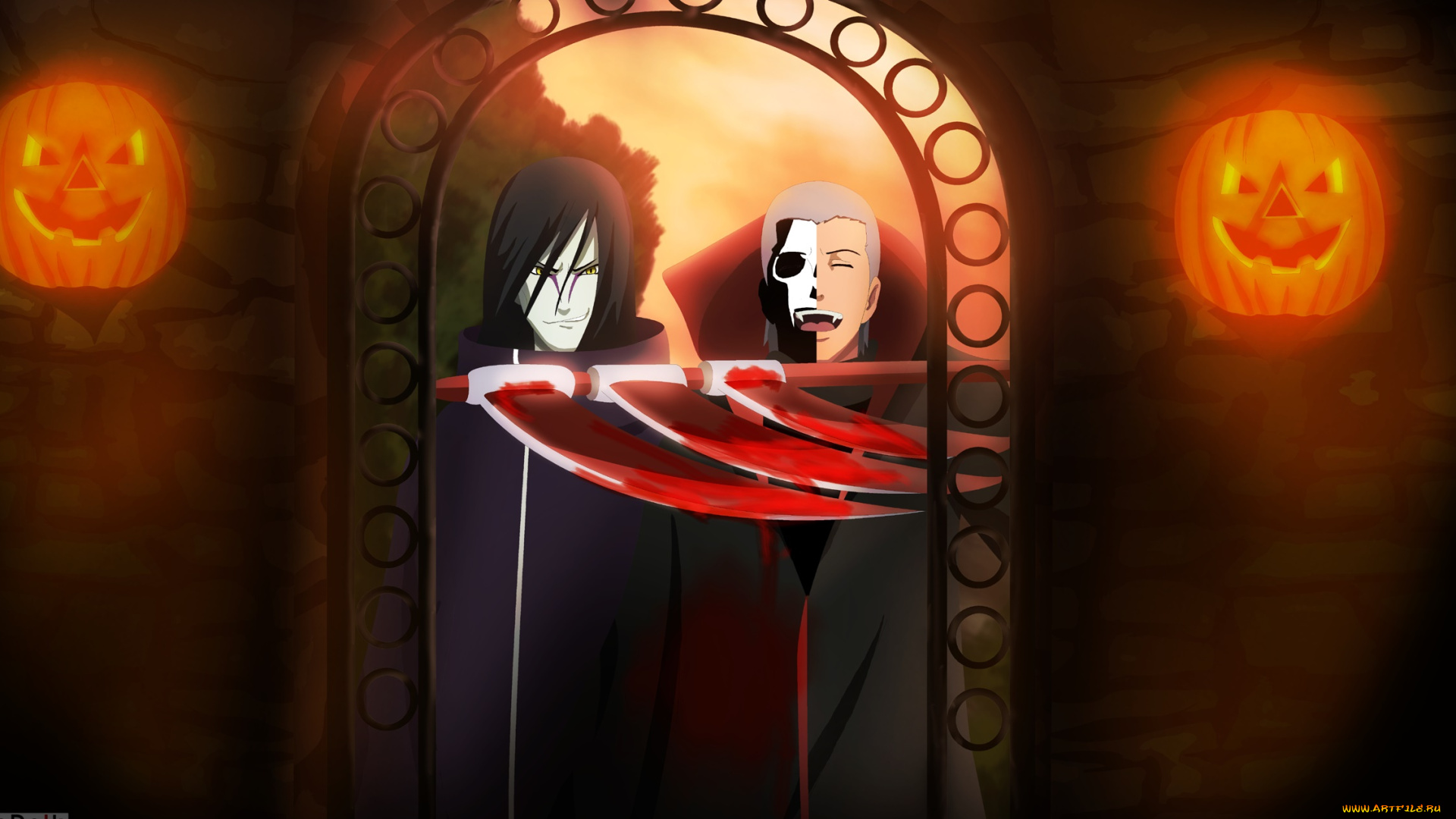 аниме, naruto, hidan, halloween