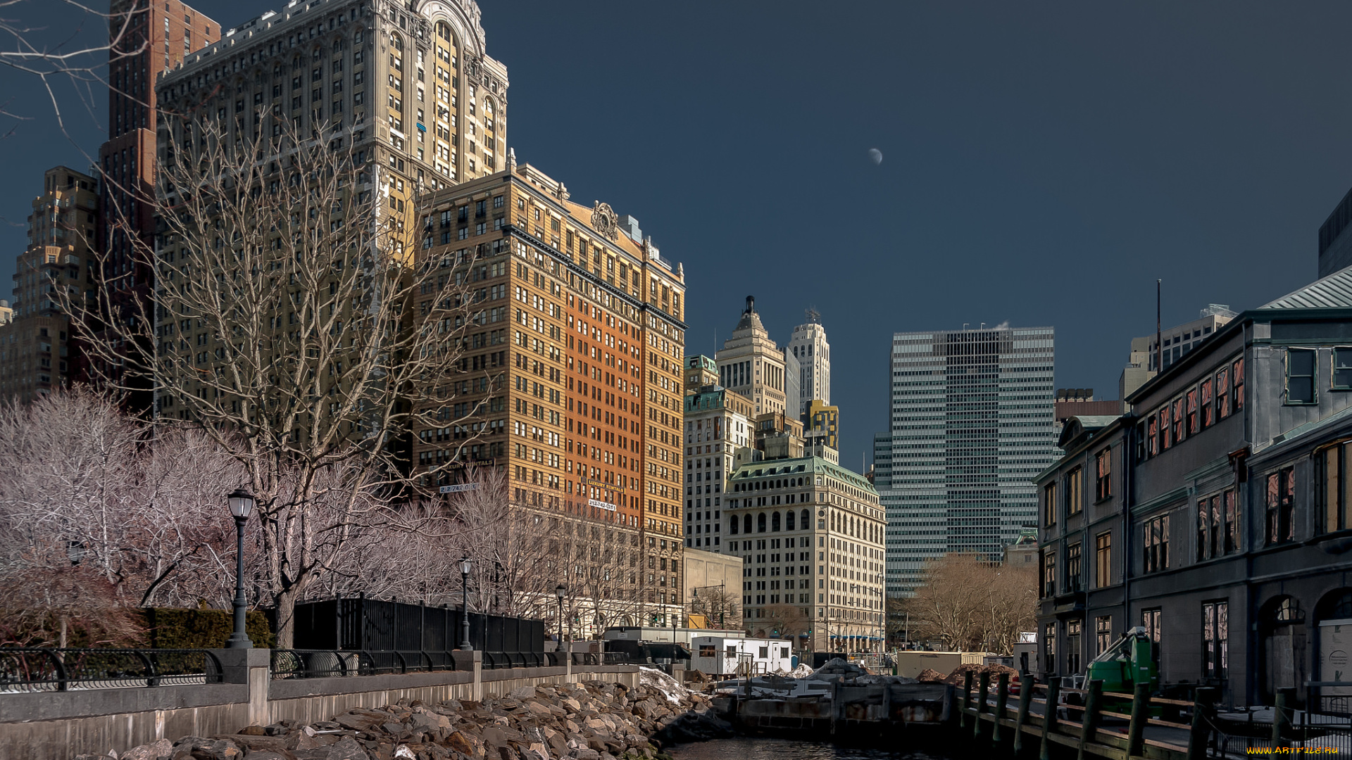 battery, park, , manhattan, города, нью-йорк, , сша, водоем, набережная, высотки