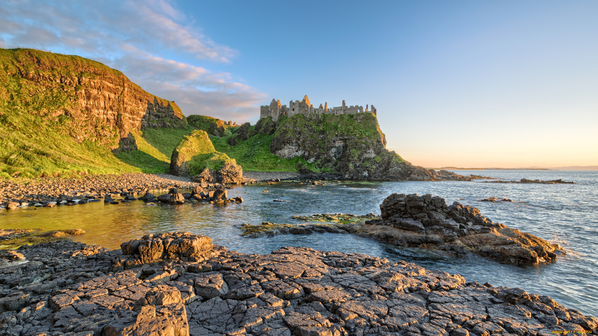 города, -, пейзажи, побережье, замок