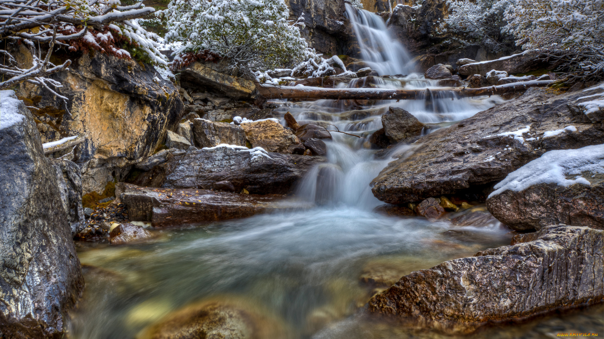 природа, водопады, лес, река, водопад
