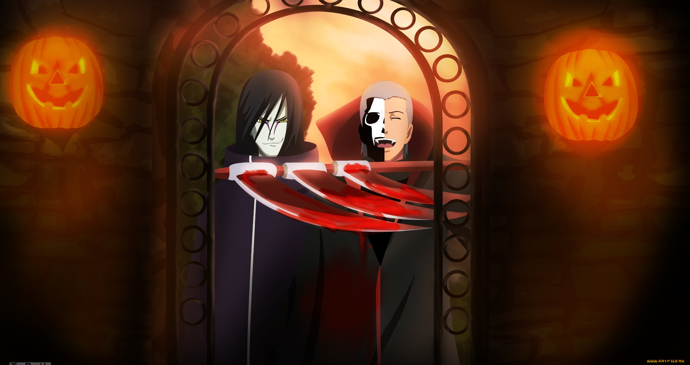 аниме, naruto, hidan, halloween