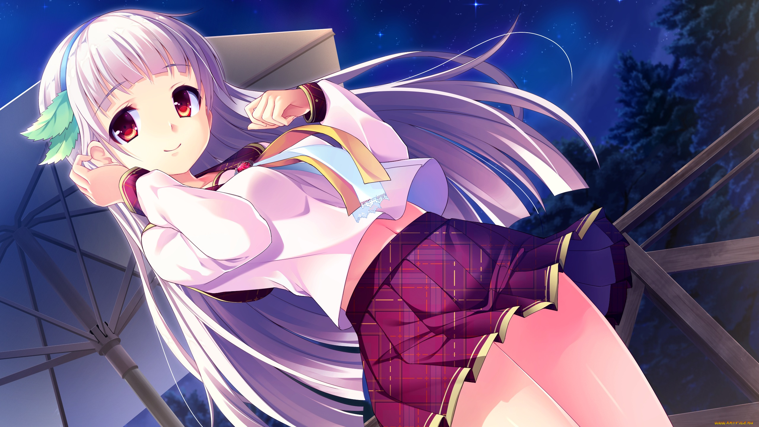 аниме, unknown, , другое, зонт, девочка, chiri, atlanta, himekami, ayame, watashi, ga, suki, nara