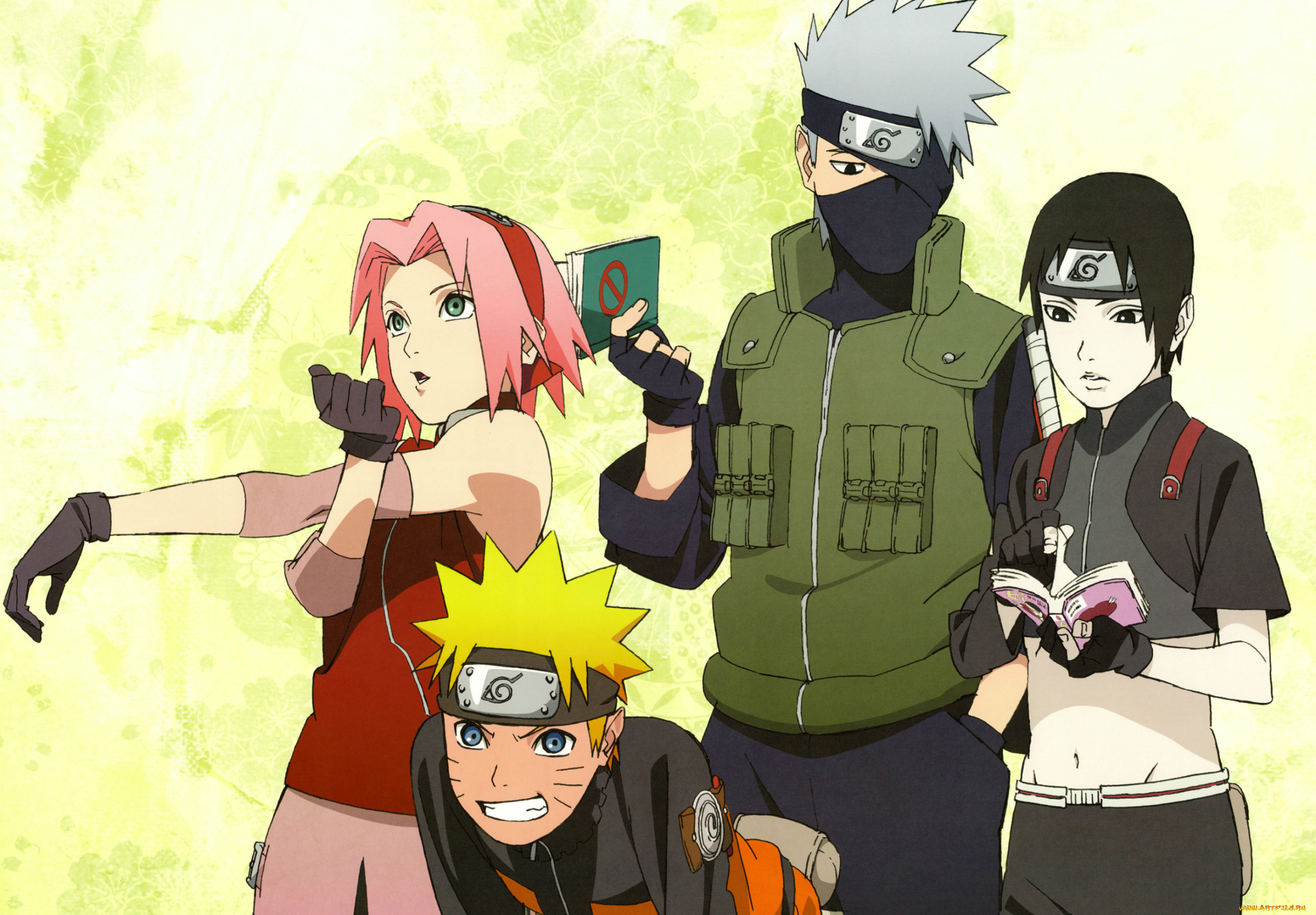 аниме, naruto, sai, hatake, kakashi, sakura