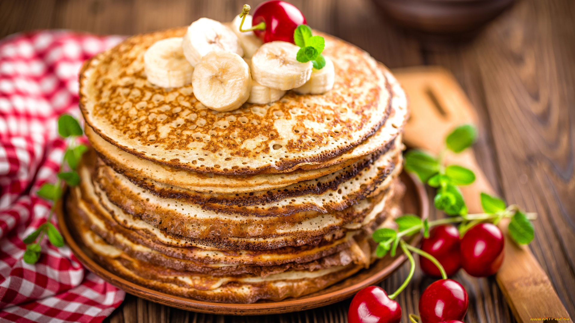 еда, блины, , оладьи, banana, pancakes, джем, бананы, выпечка