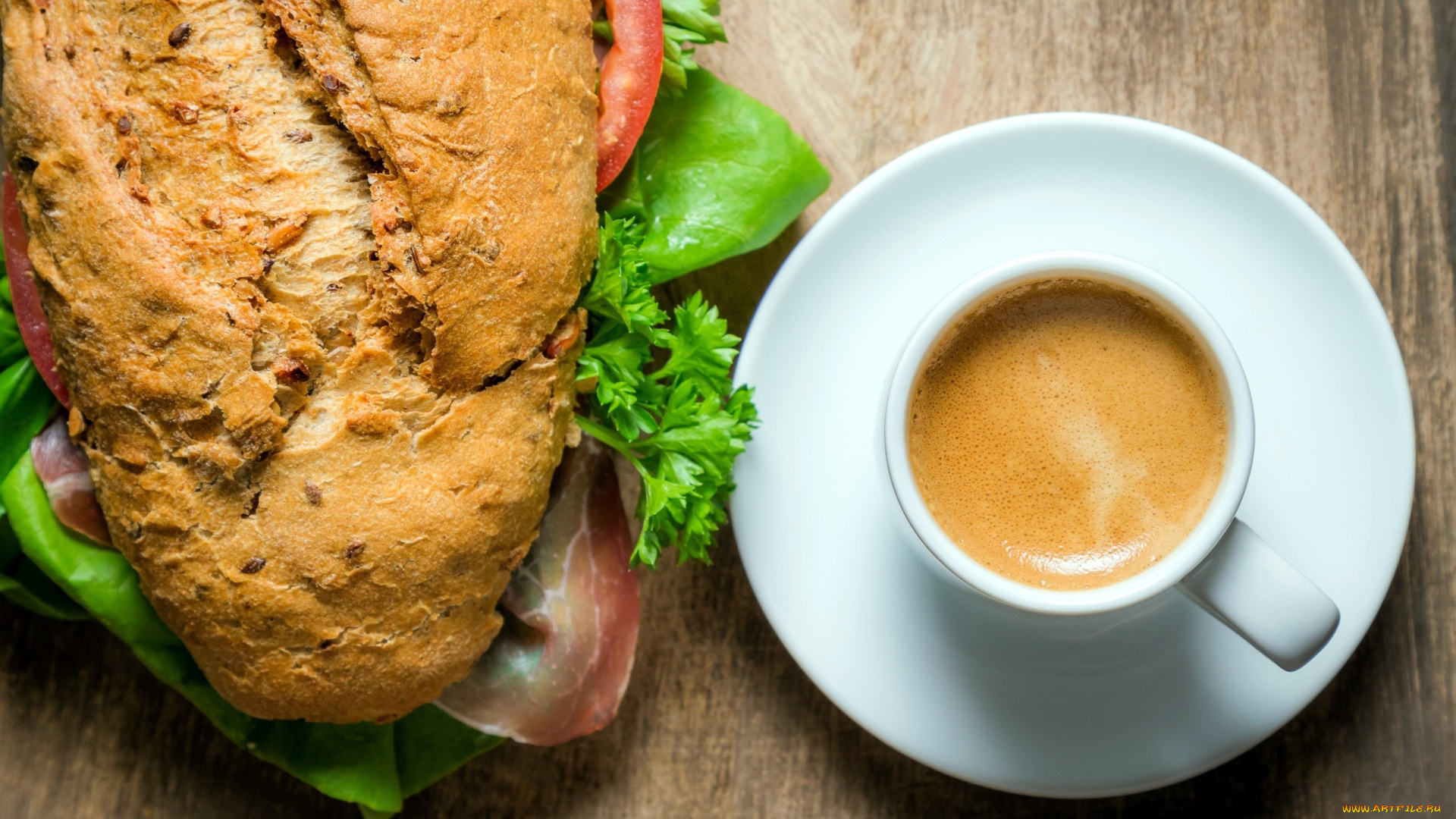 еда, бутерброды, , гамбургеры, , канапе, петрушка, багет, кофе, ветчина, салат