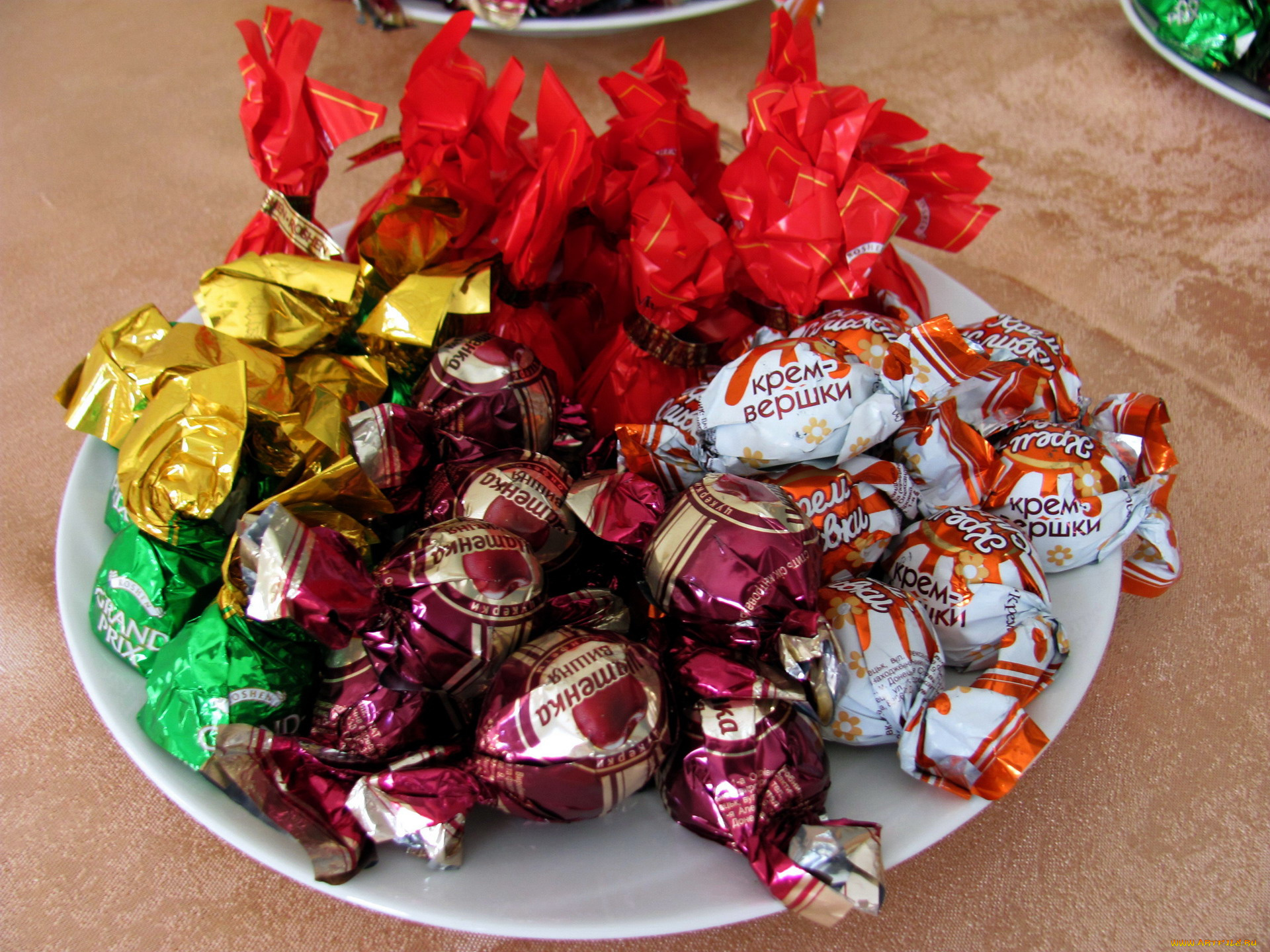 еда, конфеты, , шоколад, , сладости, тарелка, лакомство, ассорти