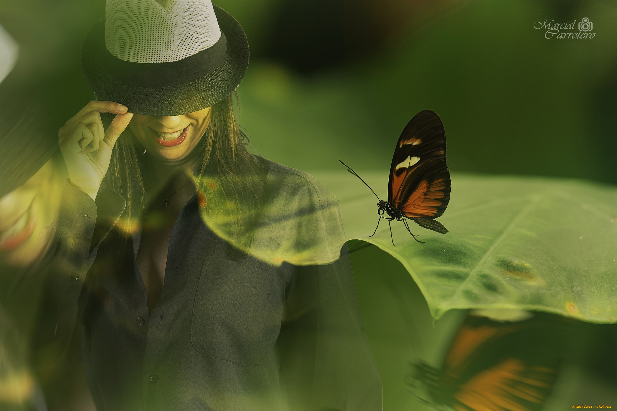 разное, компьютерный, дизайн, бабочка, девушка