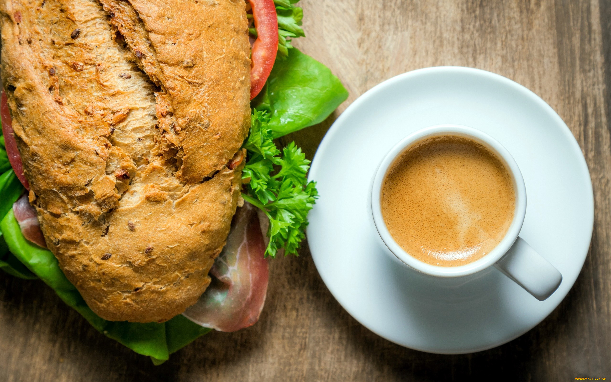 еда, бутерброды, , гамбургеры, , канапе, петрушка, багет, кофе, ветчина, салат