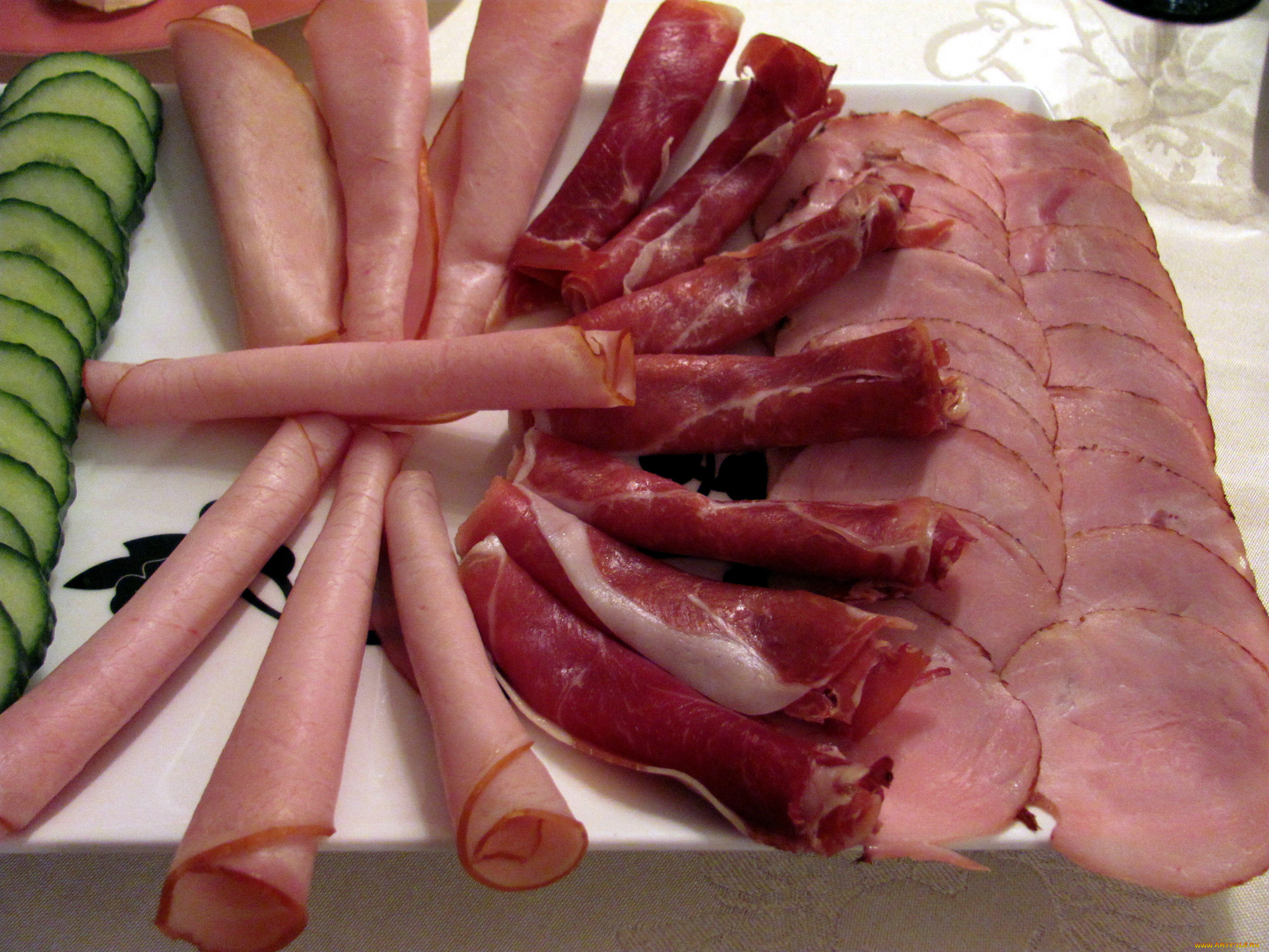 еда, колбасные, изделия, ветчина, ассорти