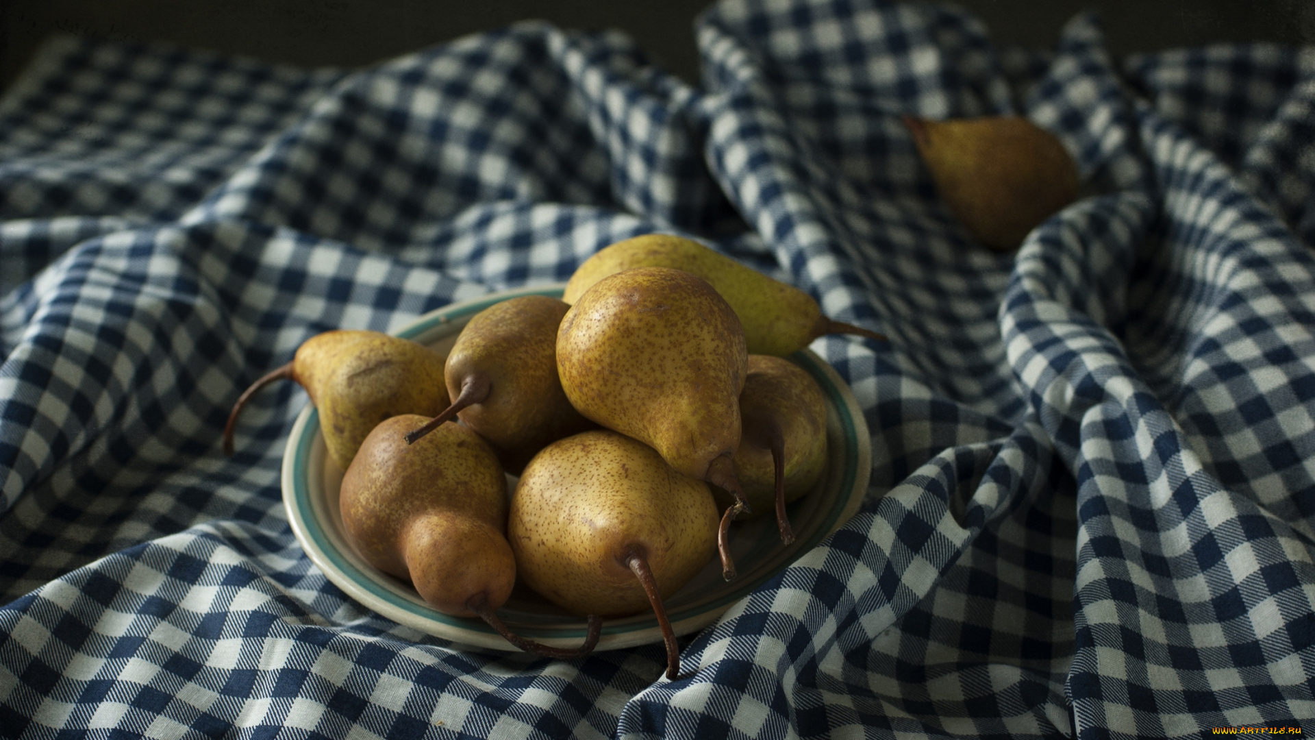 еда, груши, груша, миска, ткань