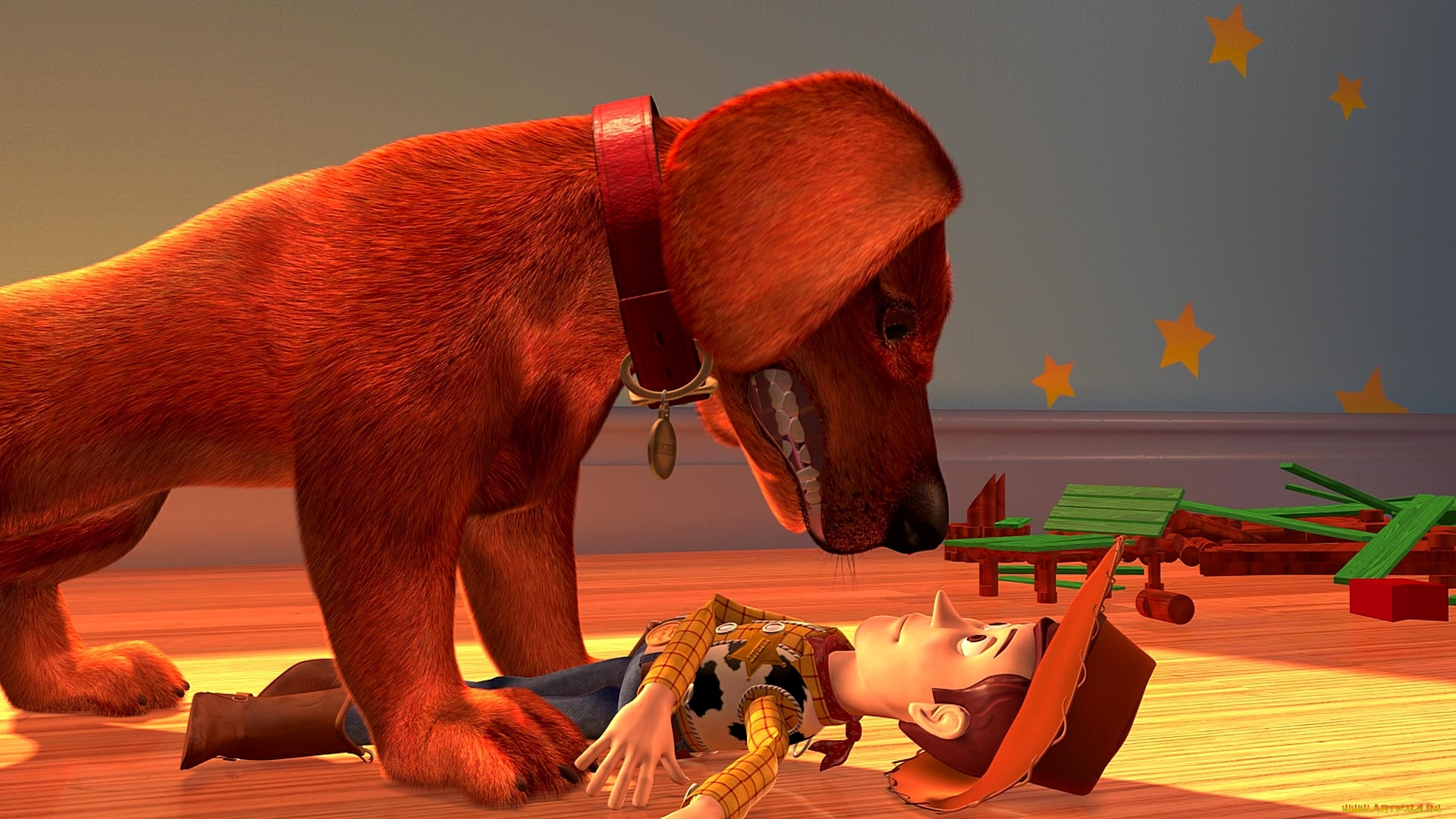 мультфильмы, toy, story, 2, ковбой, ошейник, собака