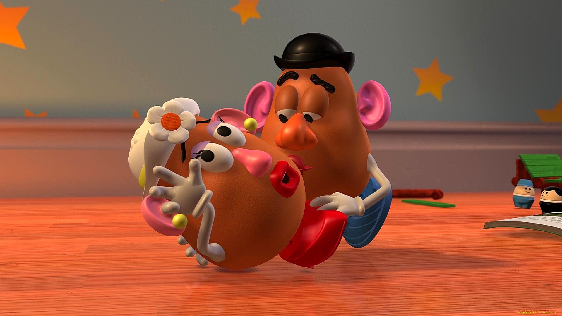 мультфильмы, toy, story, 2, шляпа, ромашка, поцелуй, звезда