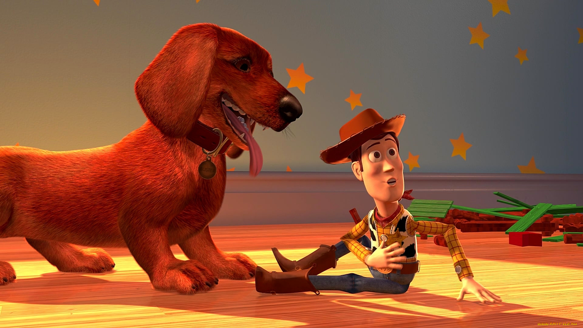 мультфильмы, toy, story, 2, собака, шляпа, ковбой, ошейник