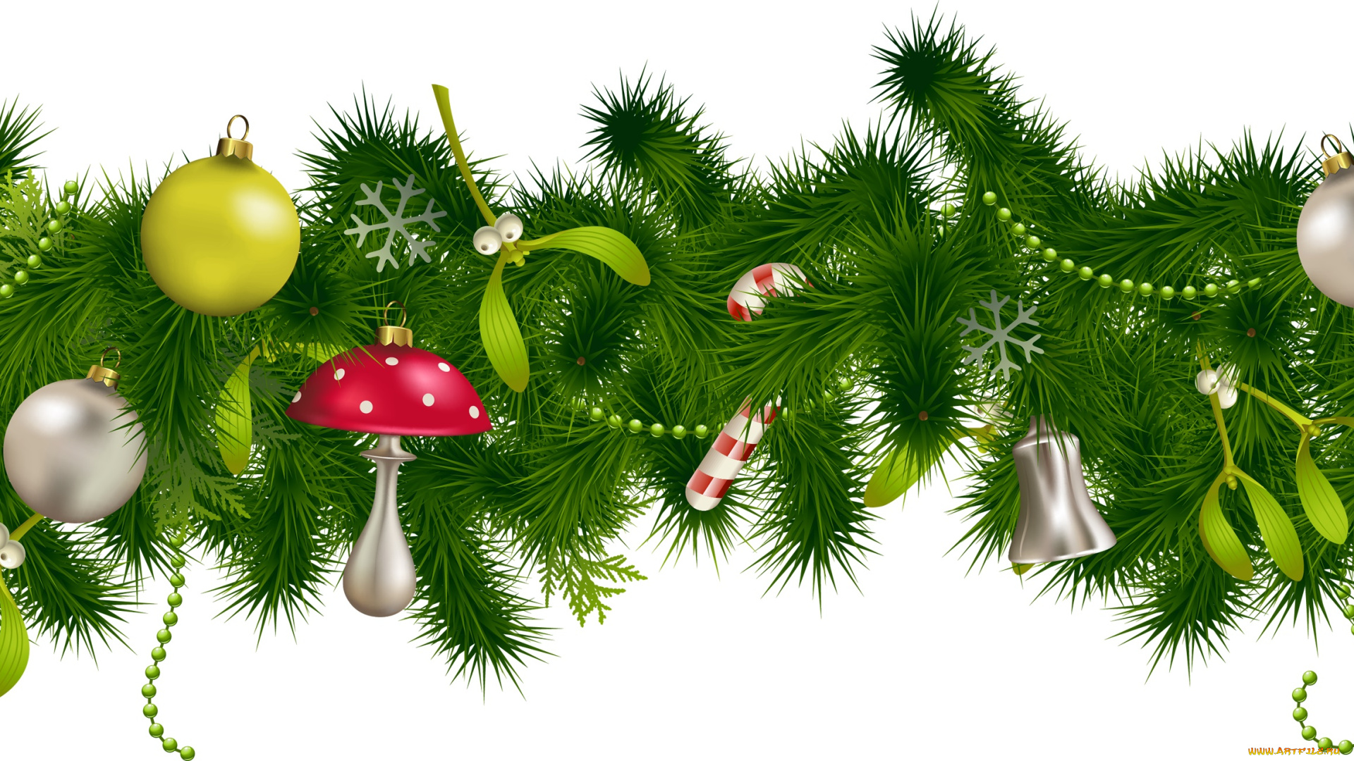 праздничные, векторная, графика, , новый, год, игрушки, шары, ветки