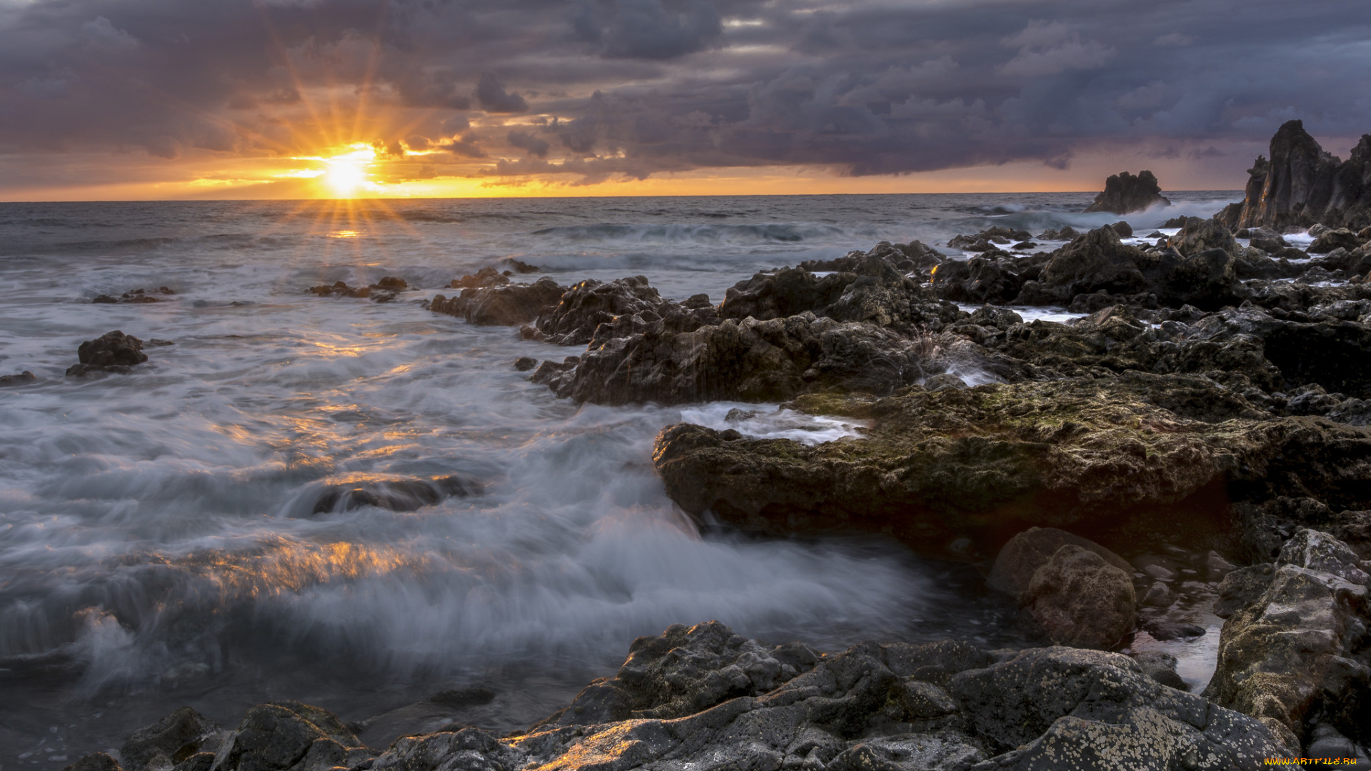 природа, побережье, простор