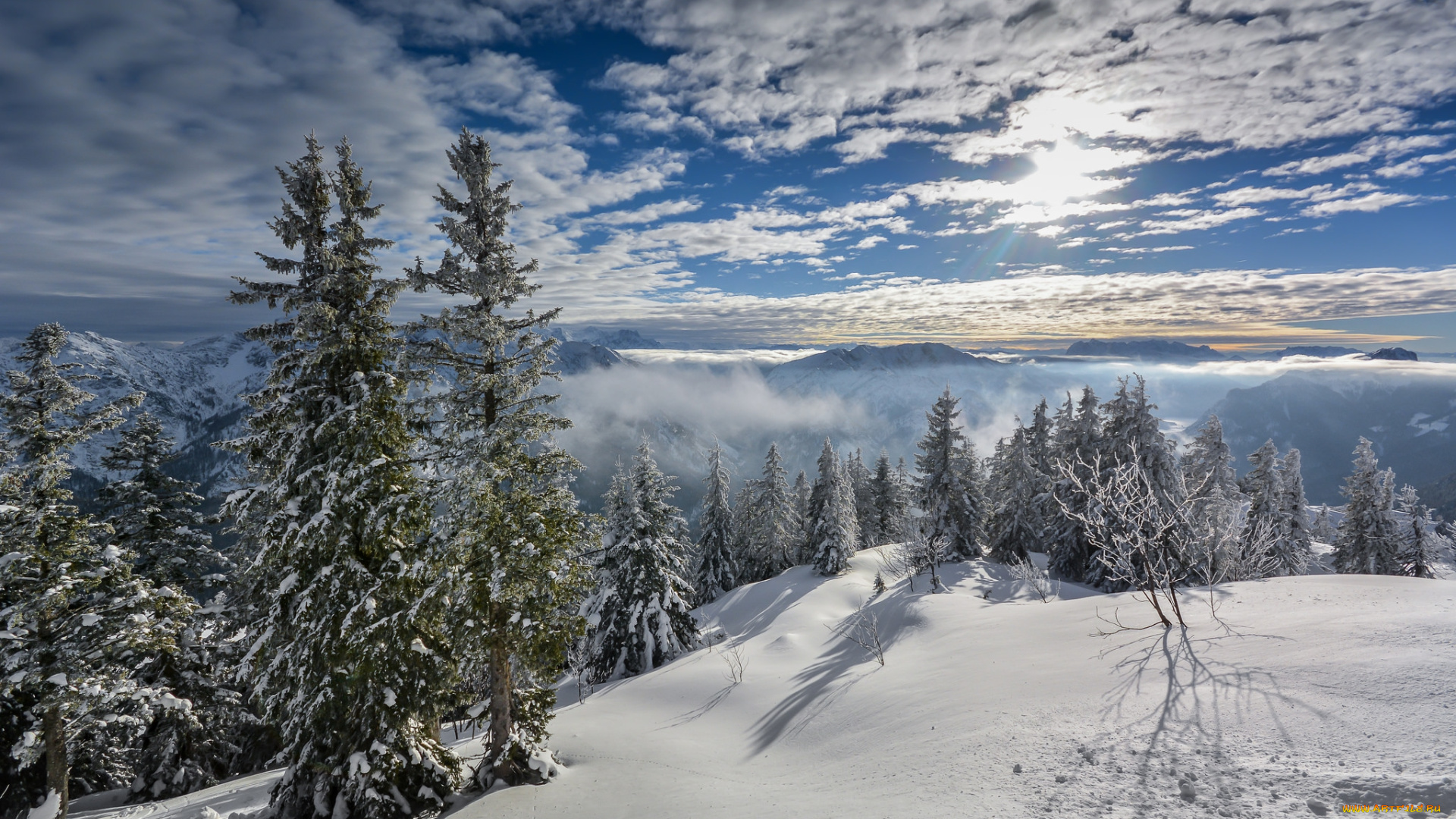 природа, зима, простор