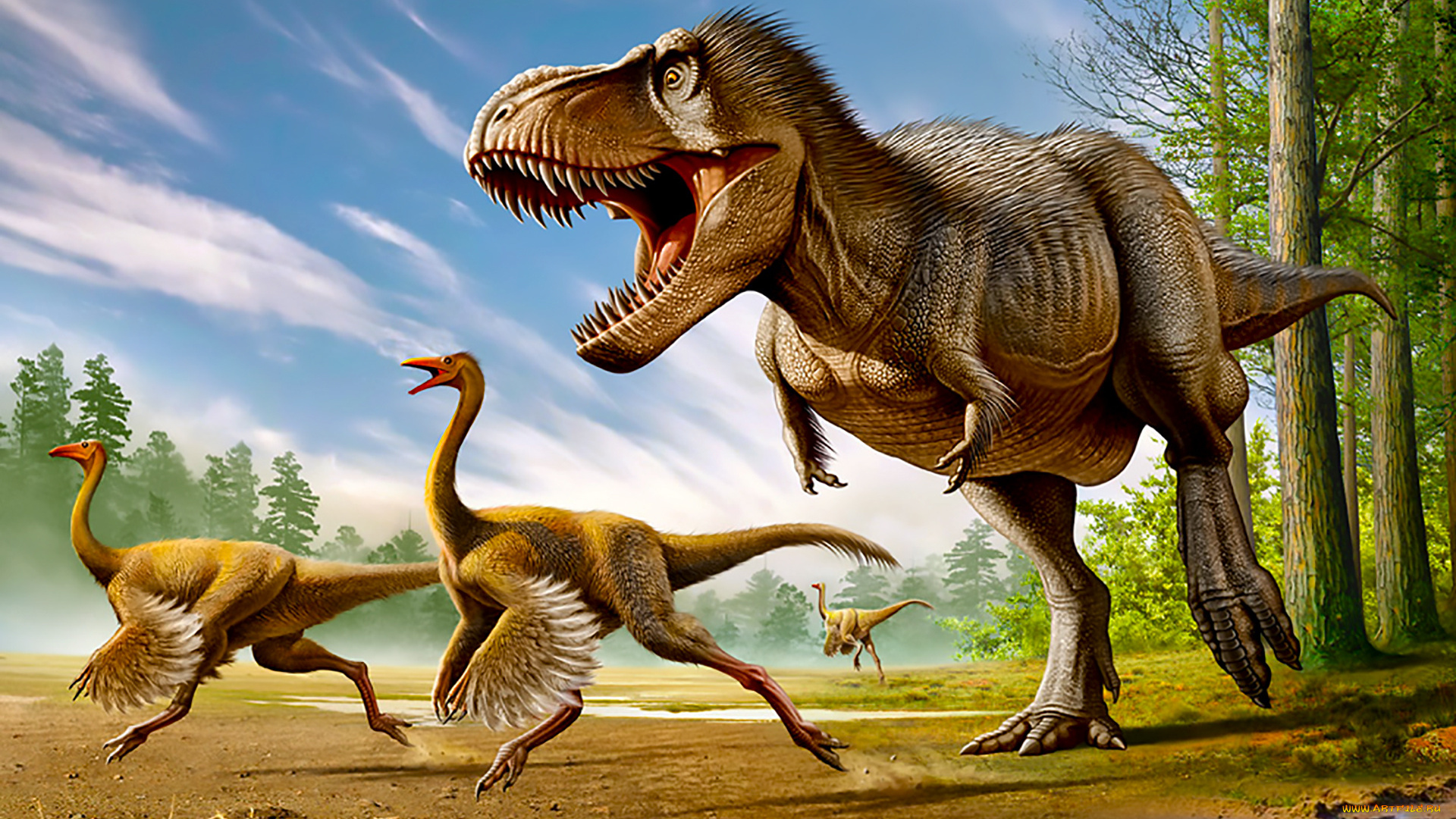 рисованное, животные, , доисторические, динозавры