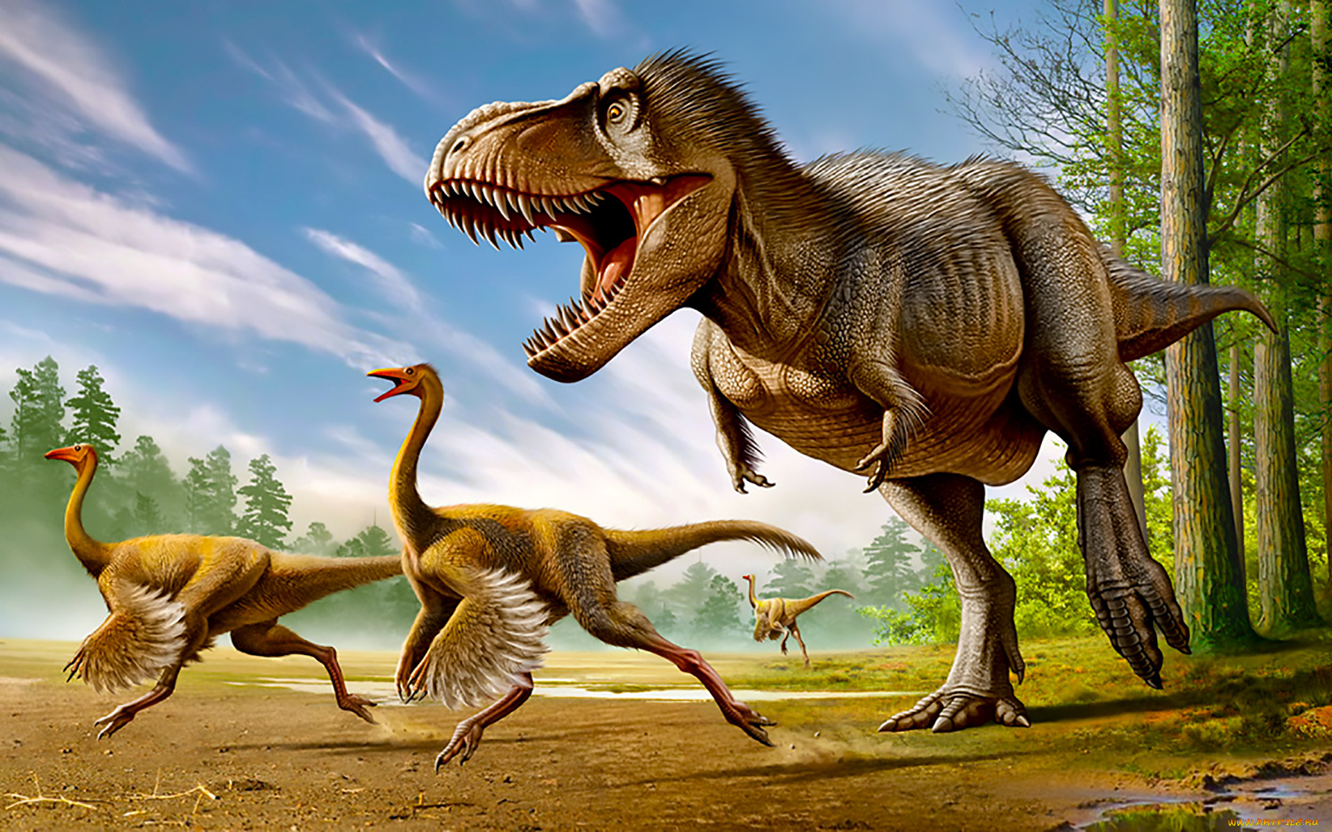 рисованное, животные, , доисторические, динозавры