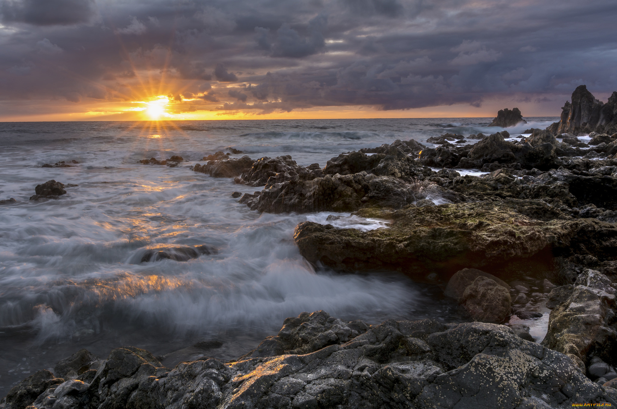 природа, побережье, простор