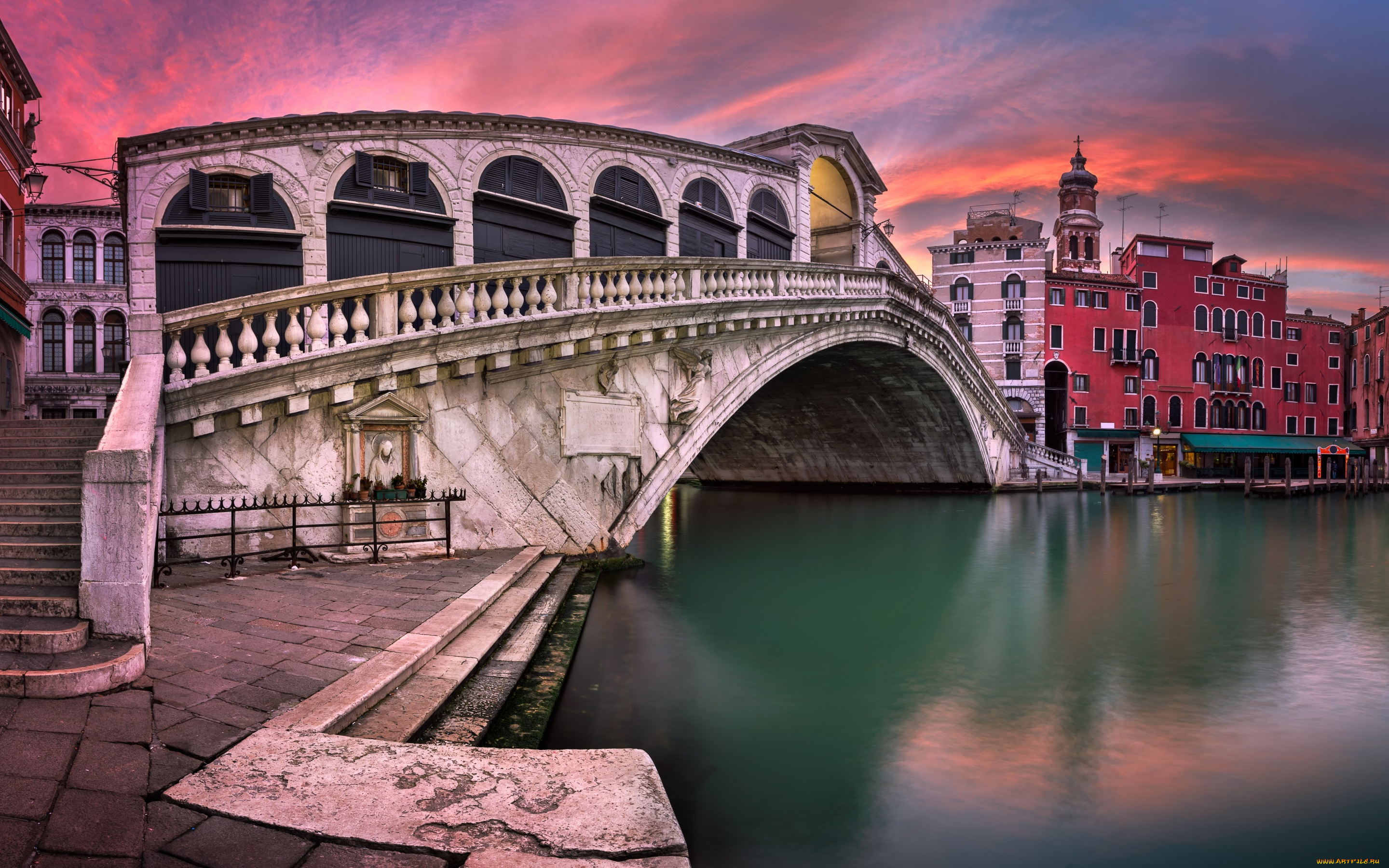 города, венеция, , италия, sunset, канал, венеция, rialto, bridge, italy, venice, san, bartolomeo, church, panorama, grand, canal, channel