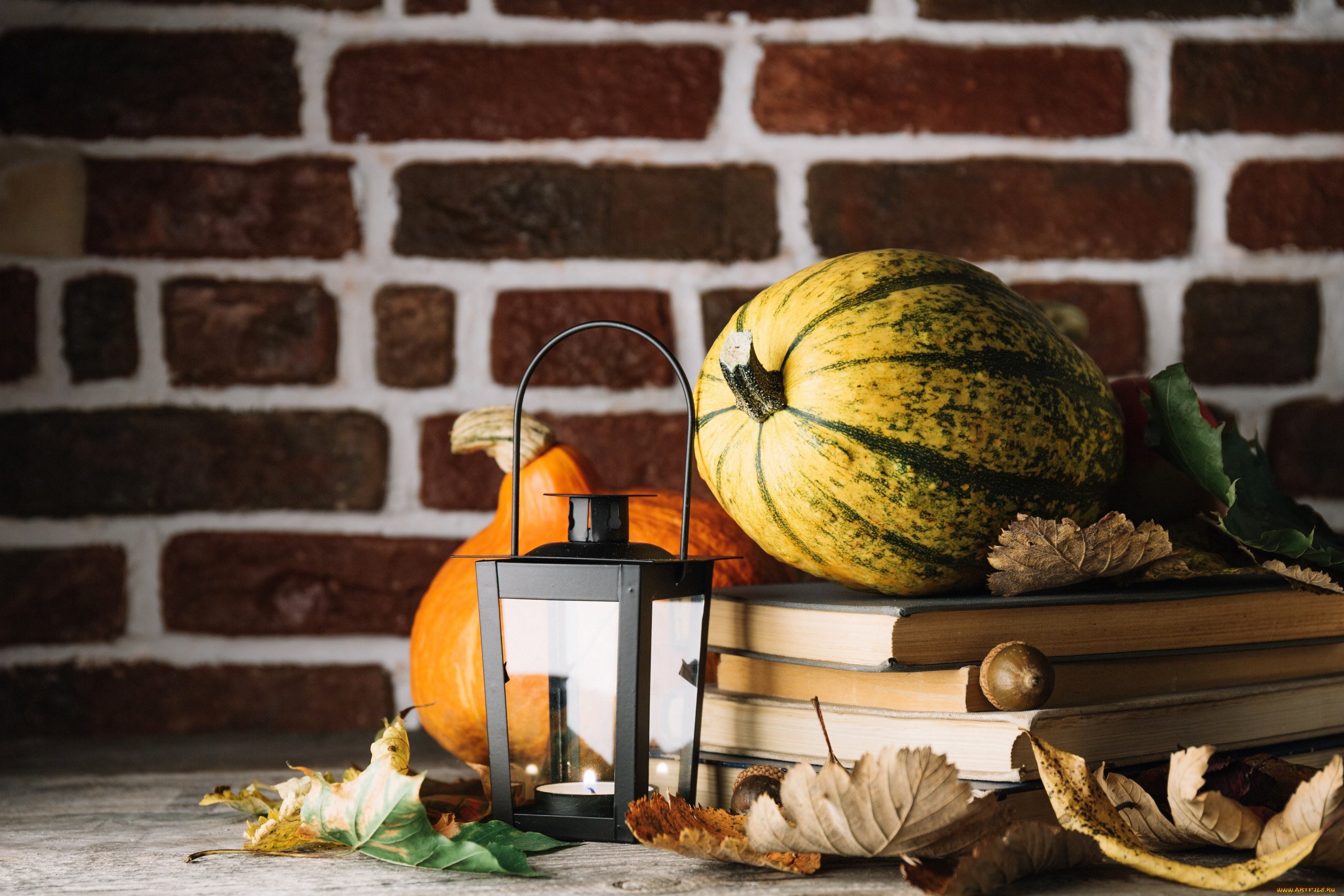 еда, тыква, осень, чай, напиток, книги, листья