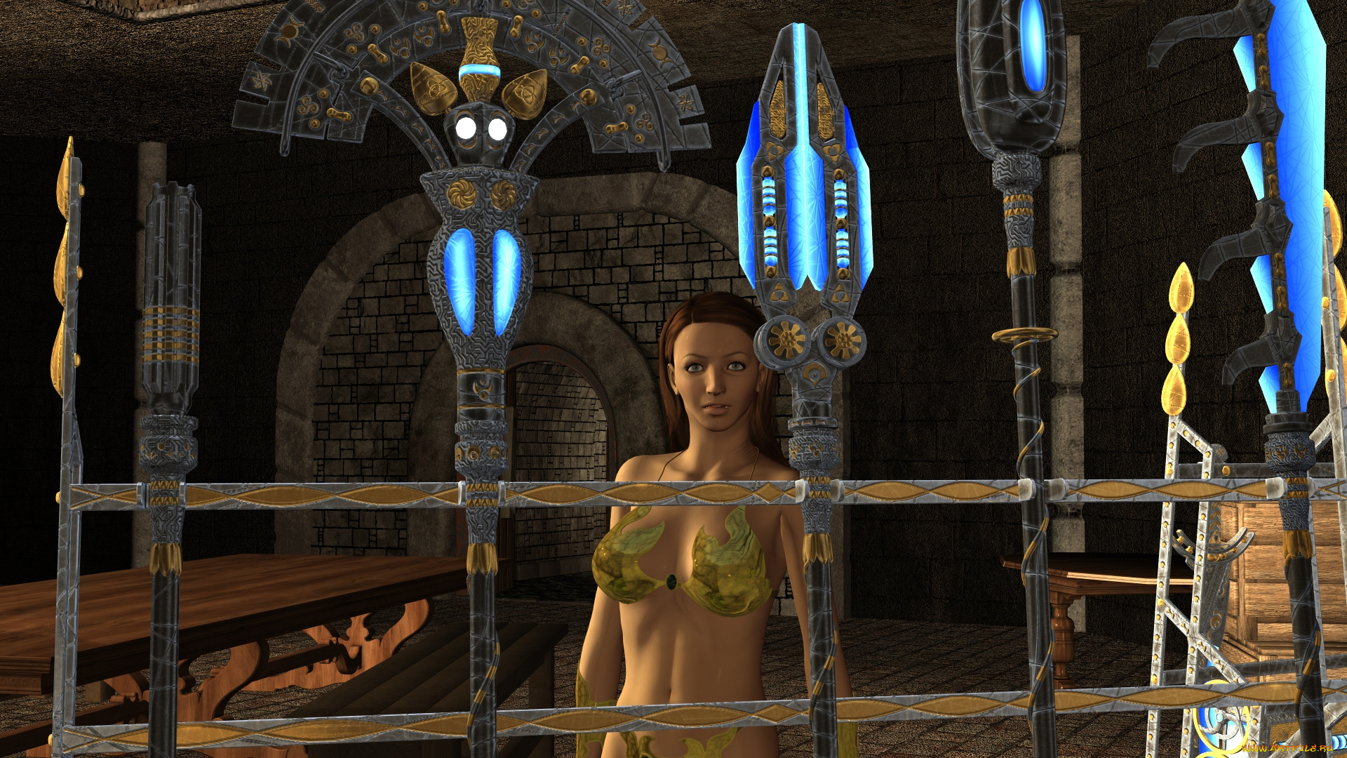 3д, графика, фантазия, , fantasy, фон, взгляд, девушка