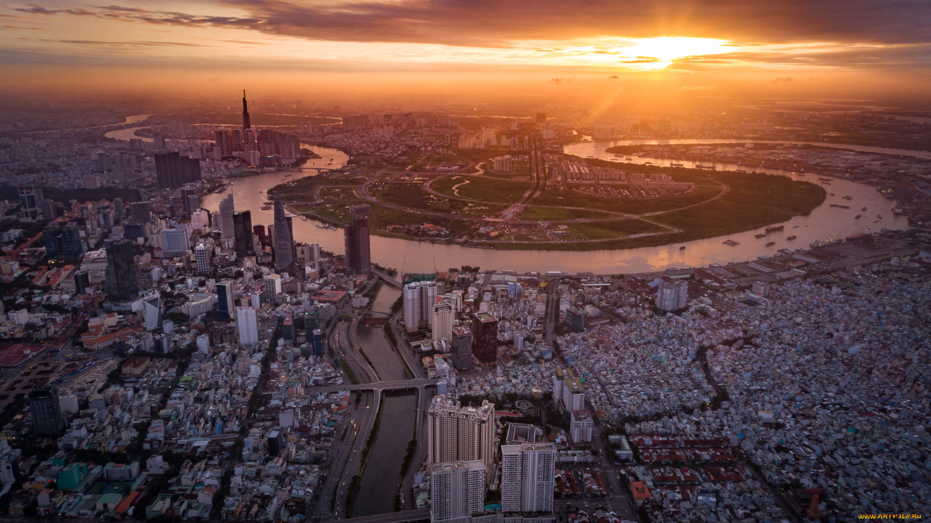 saigon, города, -, панорамы, простор