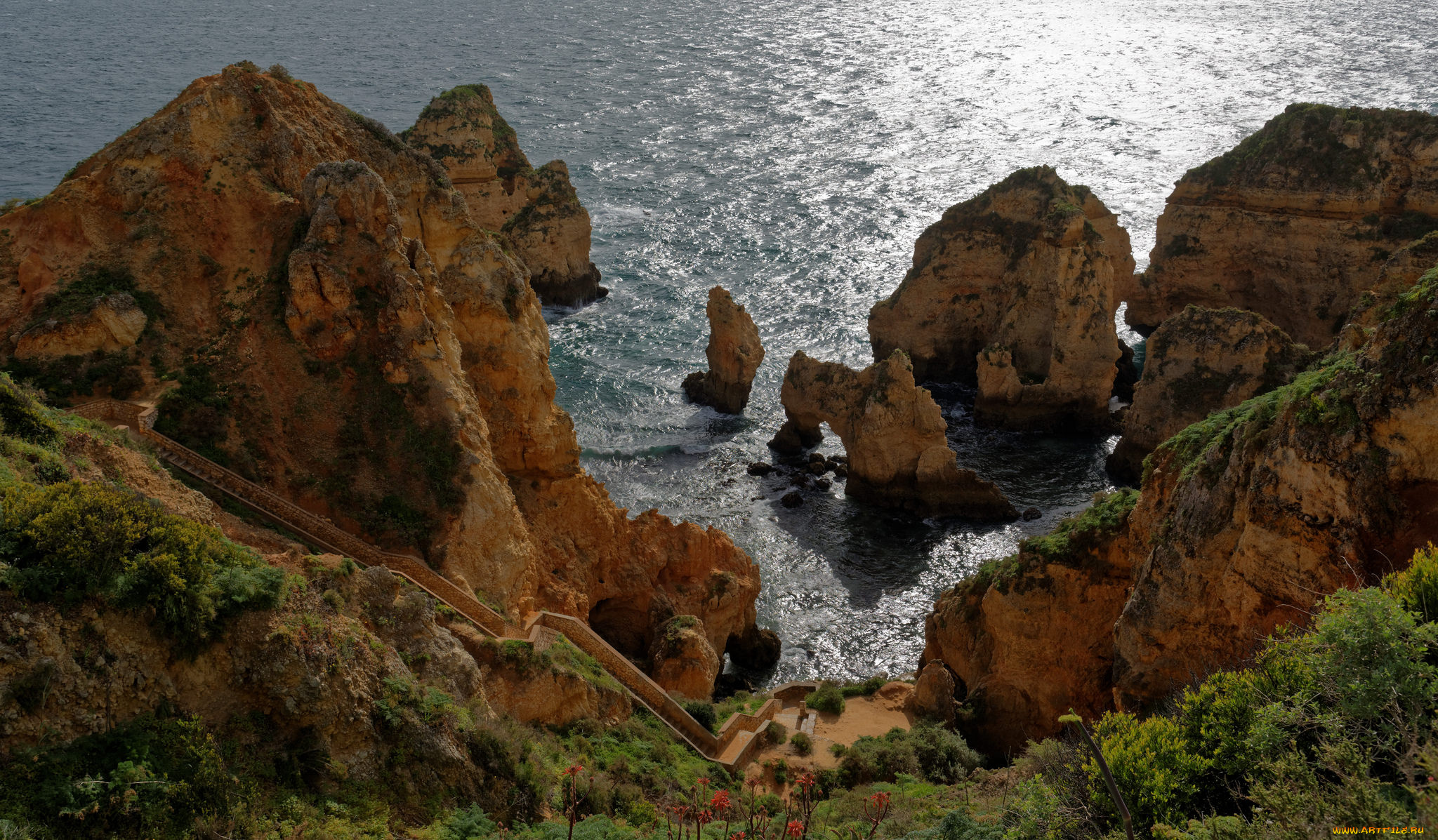 природа, побережье, простор