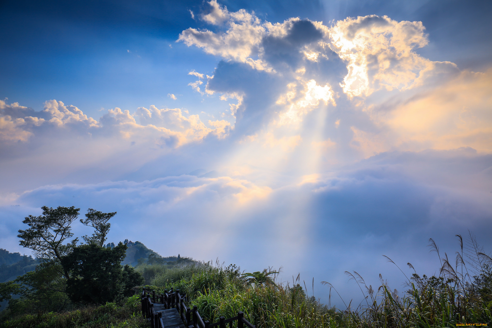 природа, облака, простор