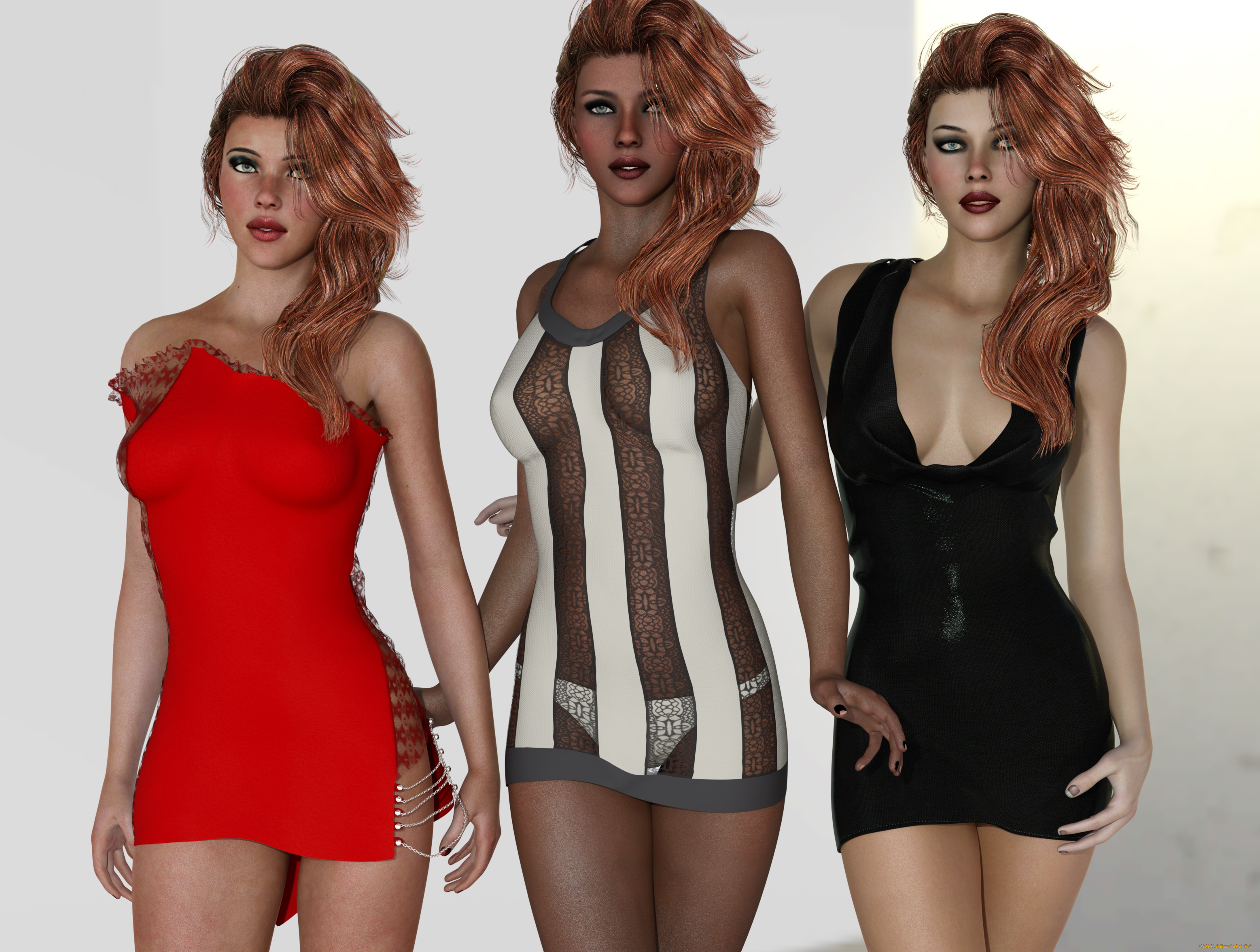 3д, графика, люди, , people, фон, взгляд, девушки