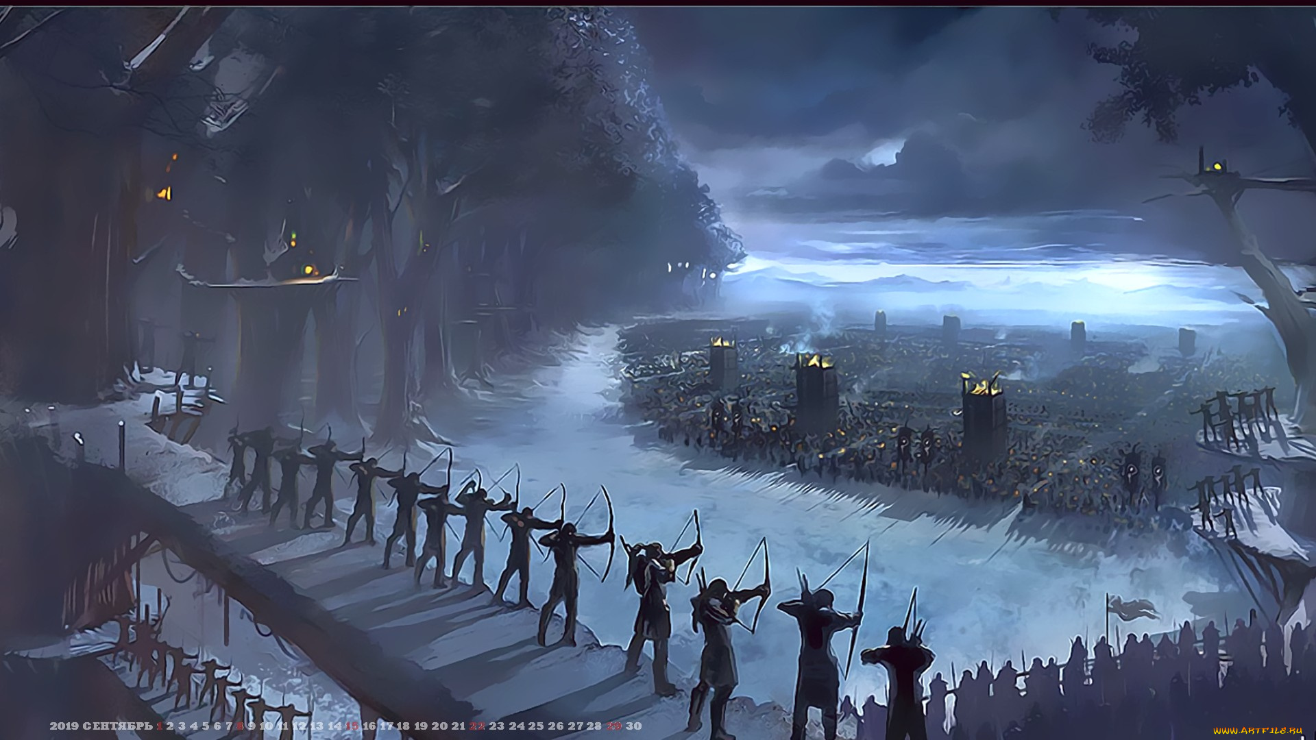 календари, фэнтези, 2019, calendar, воин, люди, войско