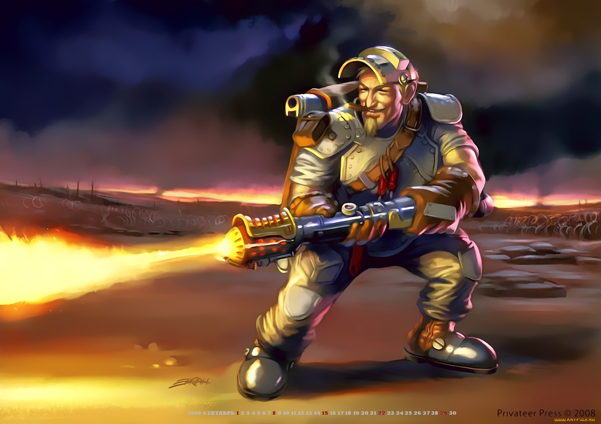 календари, фэнтези, 2019, calendar, скафандр, планета, оружие, мужчина