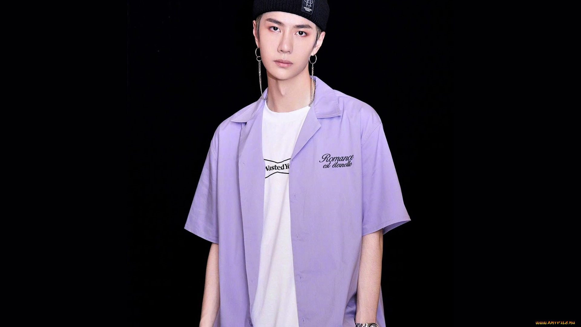 мужчины, wang, yi, bo, певец, актер, рубашка, часы