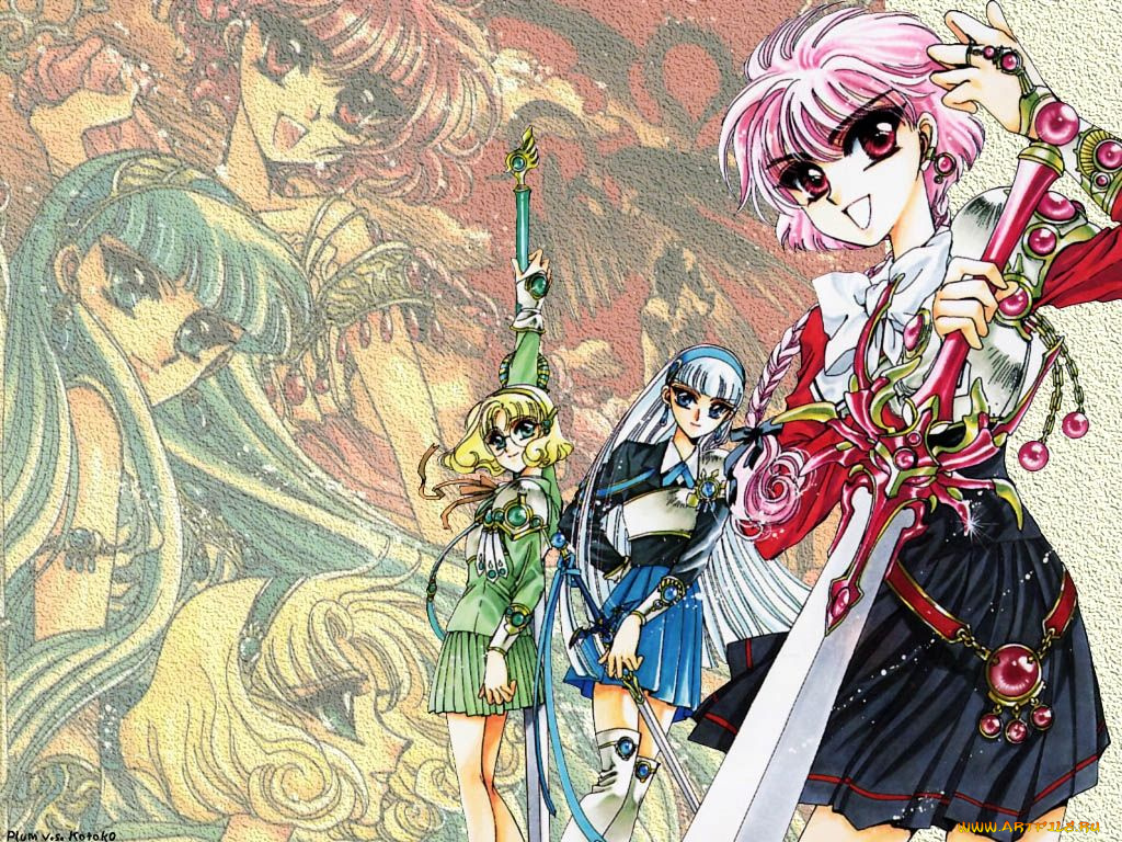 аниме, magic, knight, rayearth