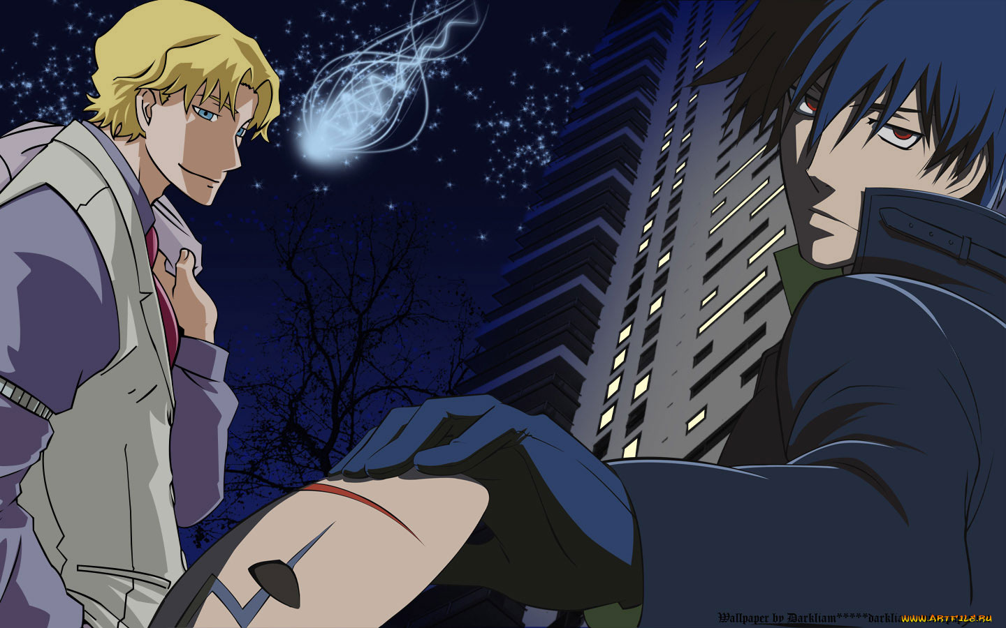 аниме, darker, than, black