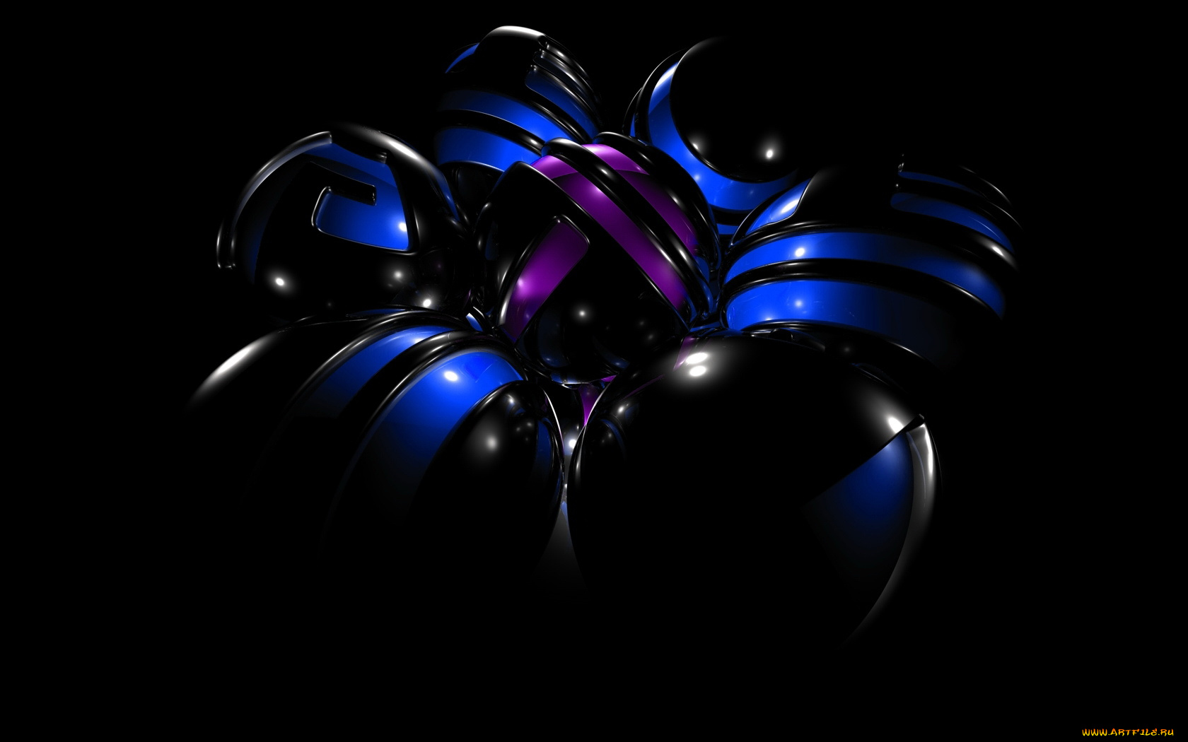 3д, графика, fractal, фракталы, тёмный, узор