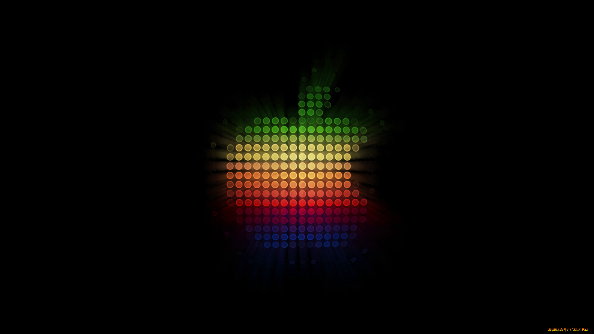 компьютеры, apple, тёмный, яблоко, свечение