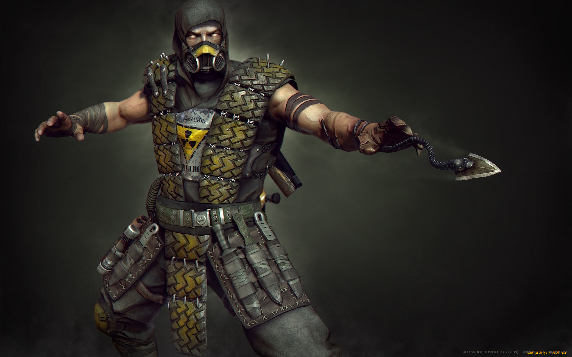 авт, alexander, stepanchikov, 3д, графика, fantasy, фантазия, mortal, kombat, scorpion