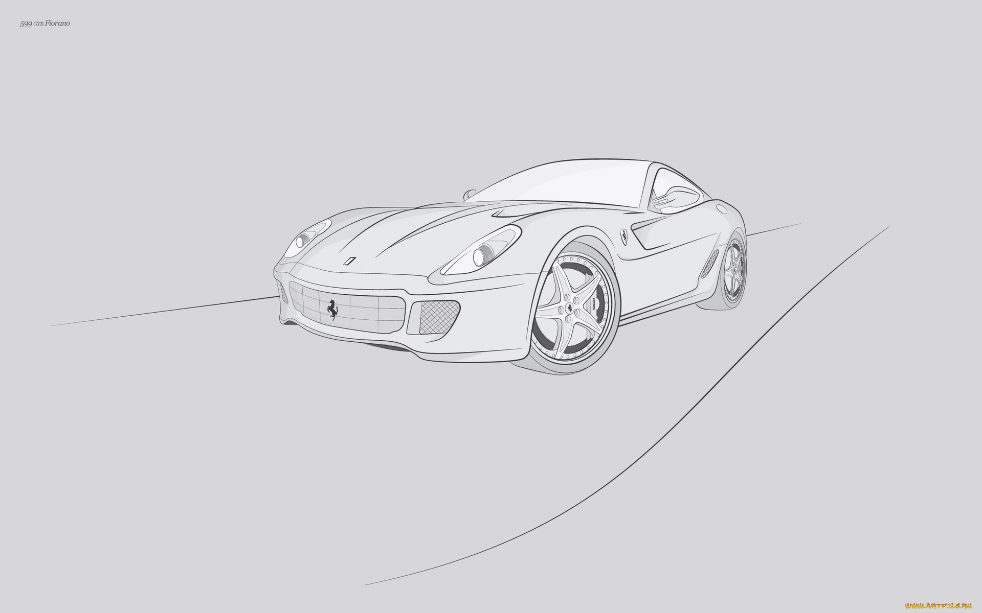 автомобили, векторная, графика, авто, линии, серый