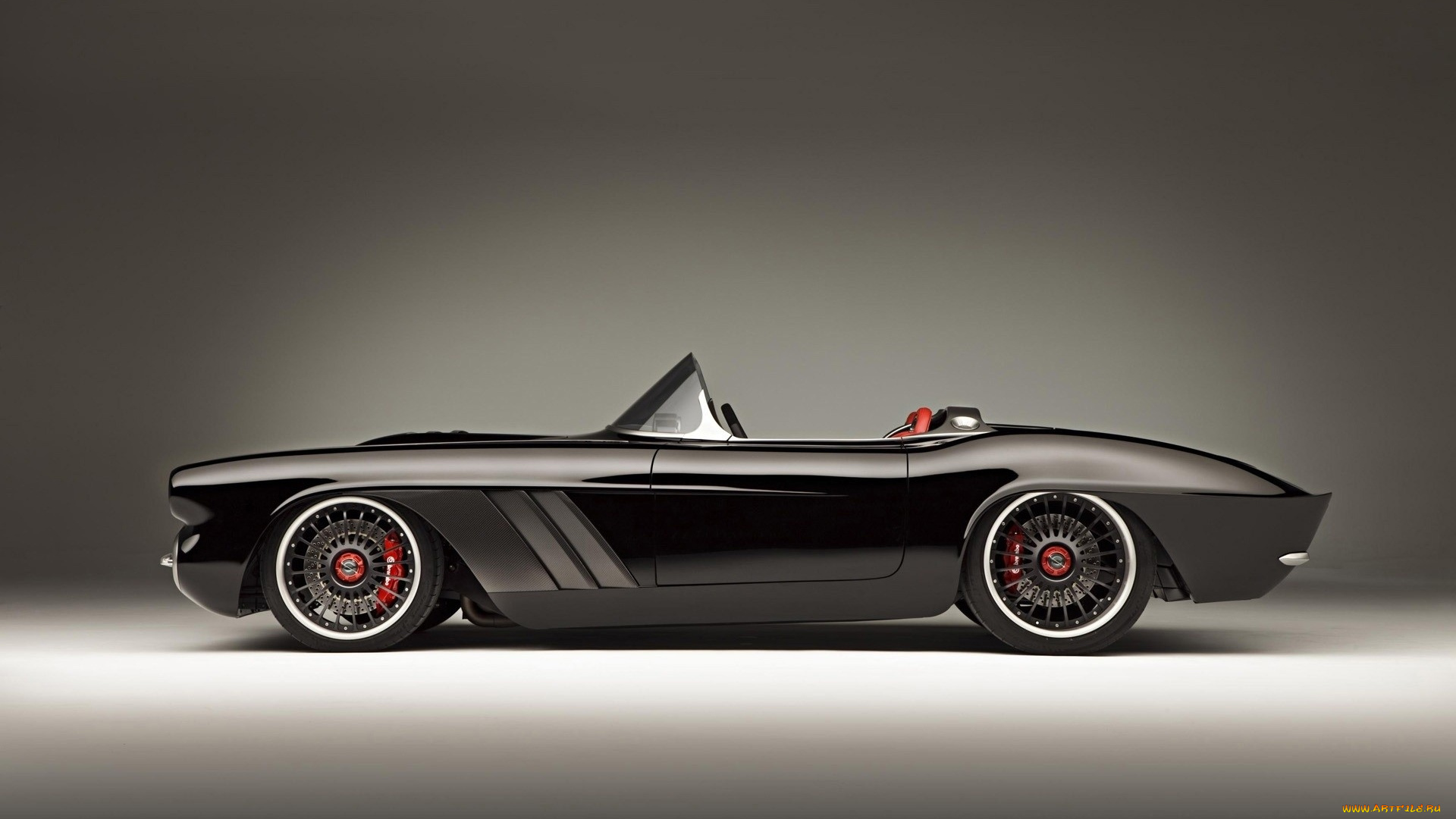 автомобили, corvette, атомобиль, темный, фон