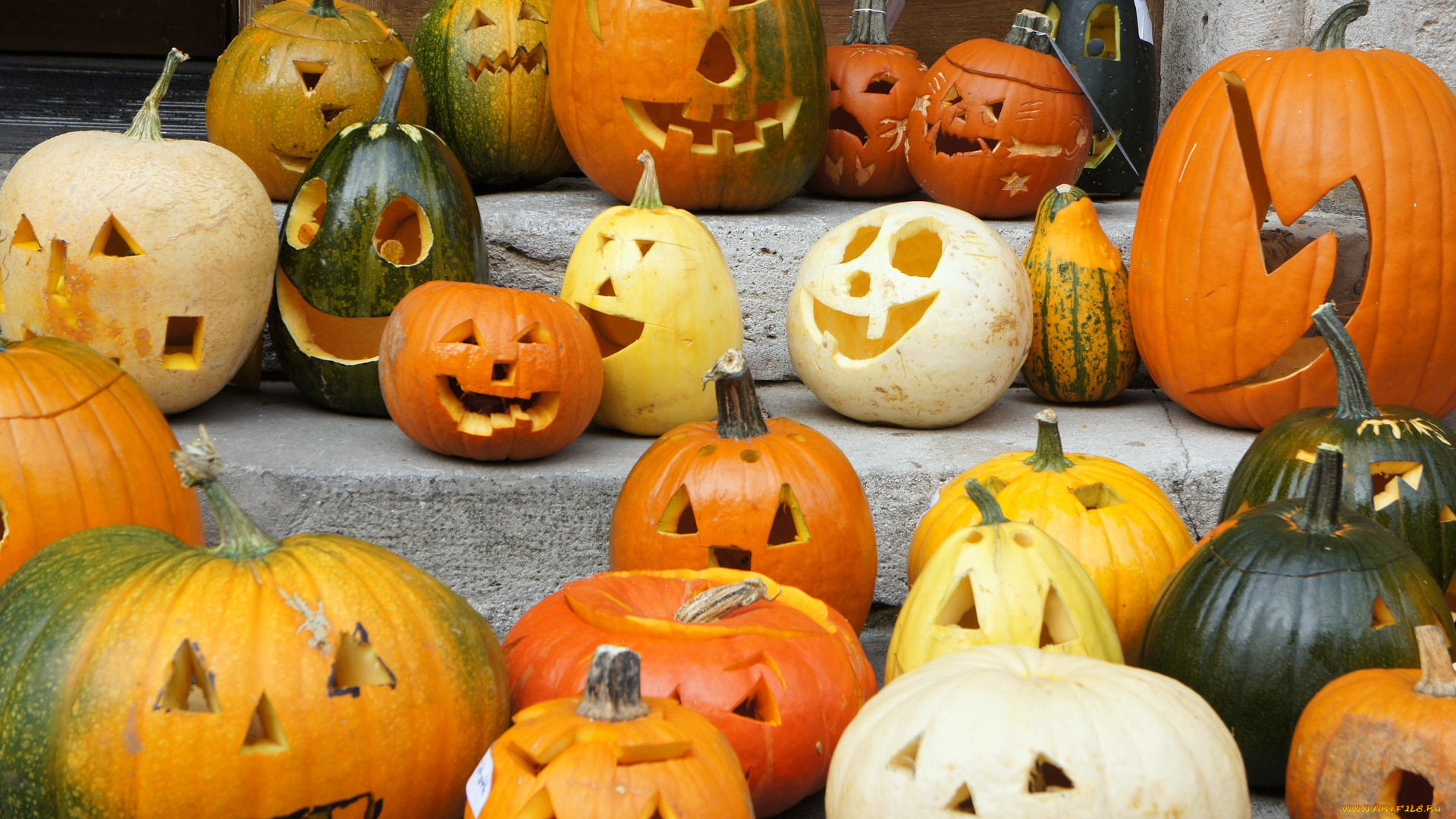 праздничные, хэллоуин, тыквы