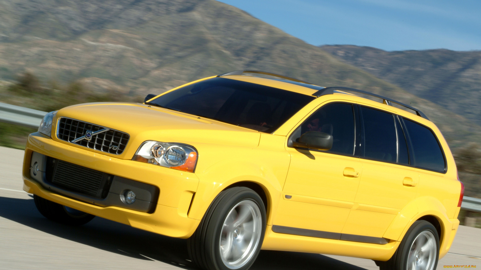 volvo, xc90, supercharged, v8, `2005, автомобили, движение, джип