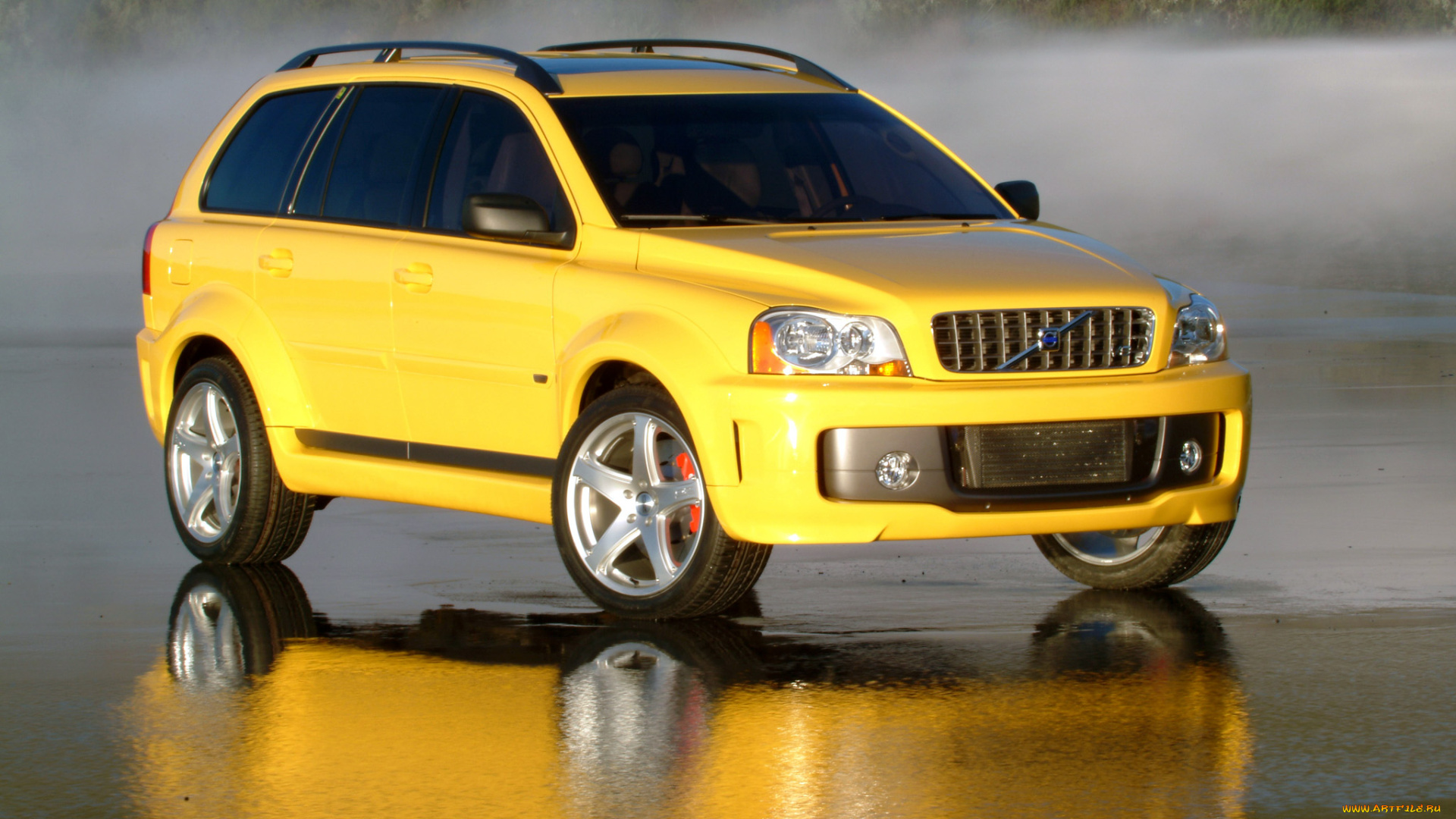 volvo, xc90, supercharged, v8, `2005, автомобили, джип, отражение