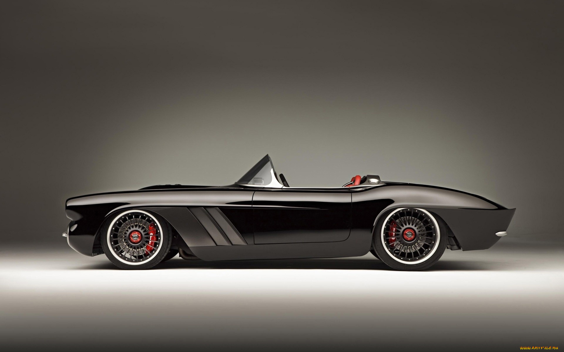 автомобили, corvette, атомобиль, темный, фон