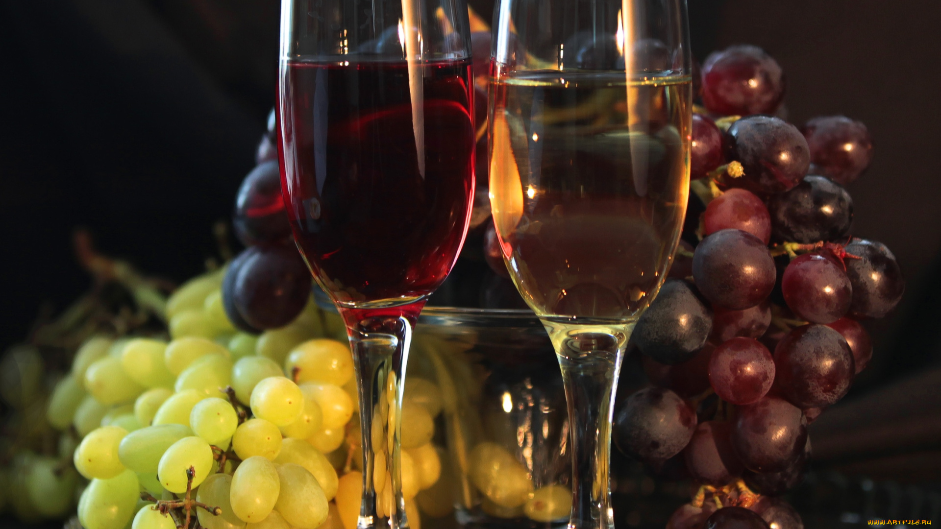 еда, напитки, вино, бокалы, виноград