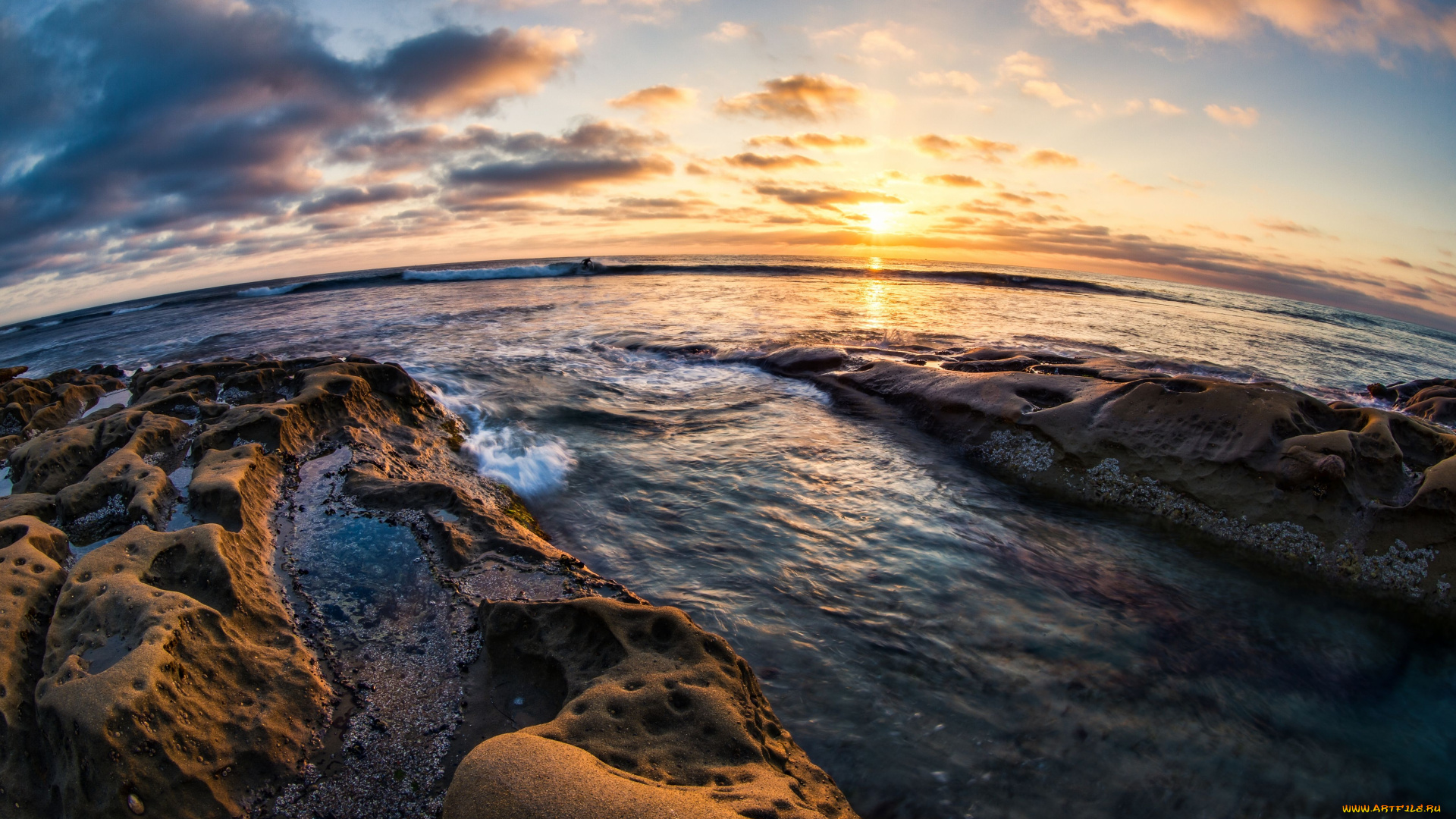 la, jolla, san, diego, california, природа, моря, океаны, горизонт, pacific, ocean, ла-хойя, сан-диего, калифорния, тихий, океан, камни, закат, побережье
