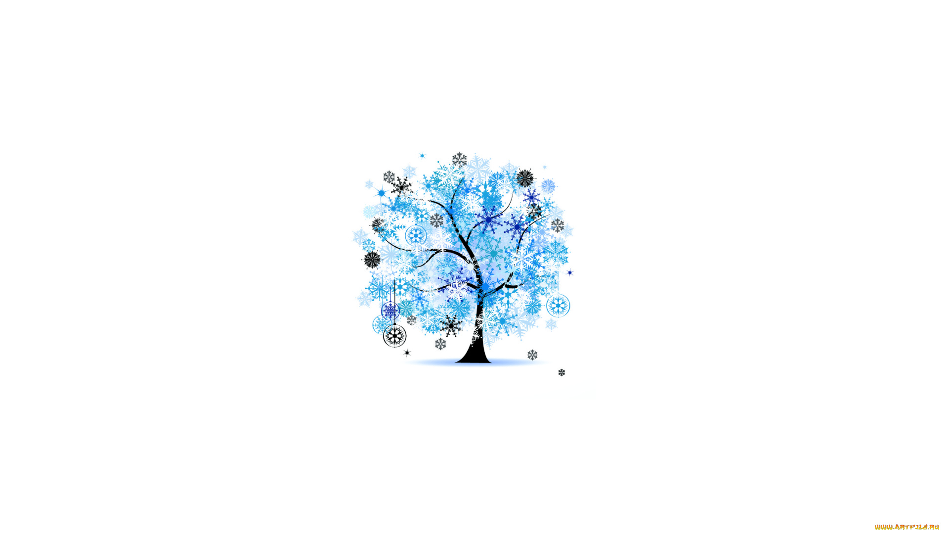 рисованные, минимализм, дерево