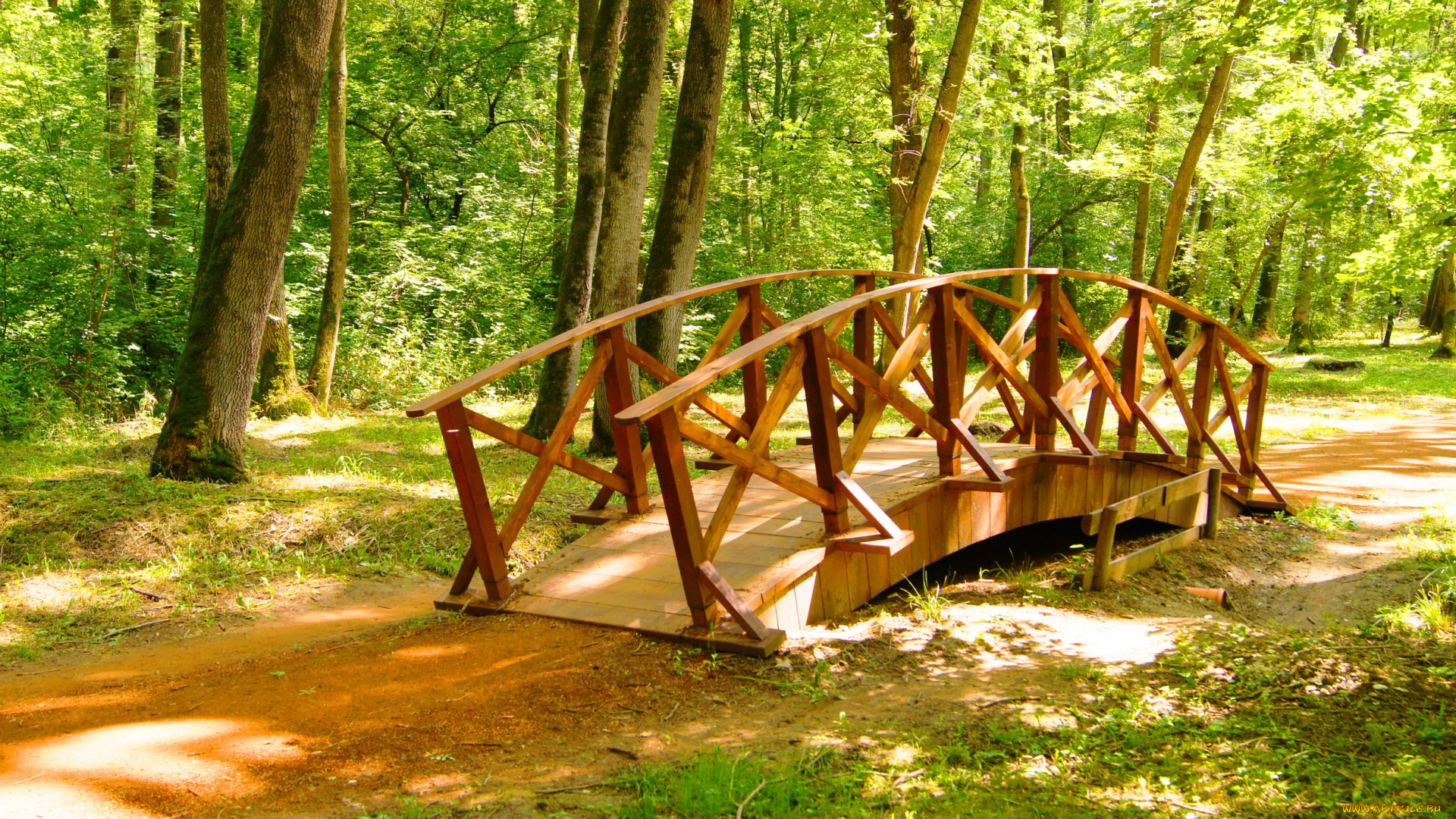 сербия, обреновац, природа, парк, мостик