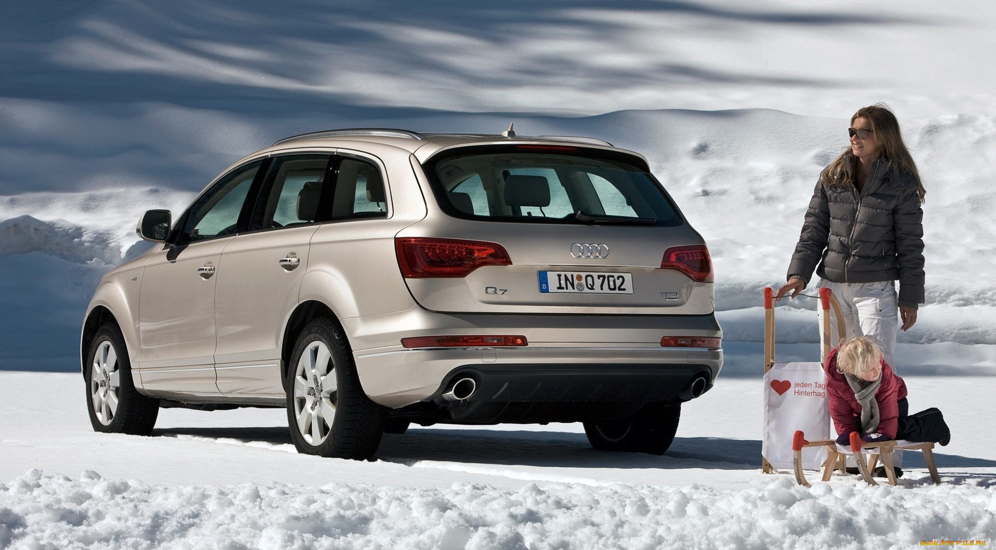 автомобили, авто, девушками, снег