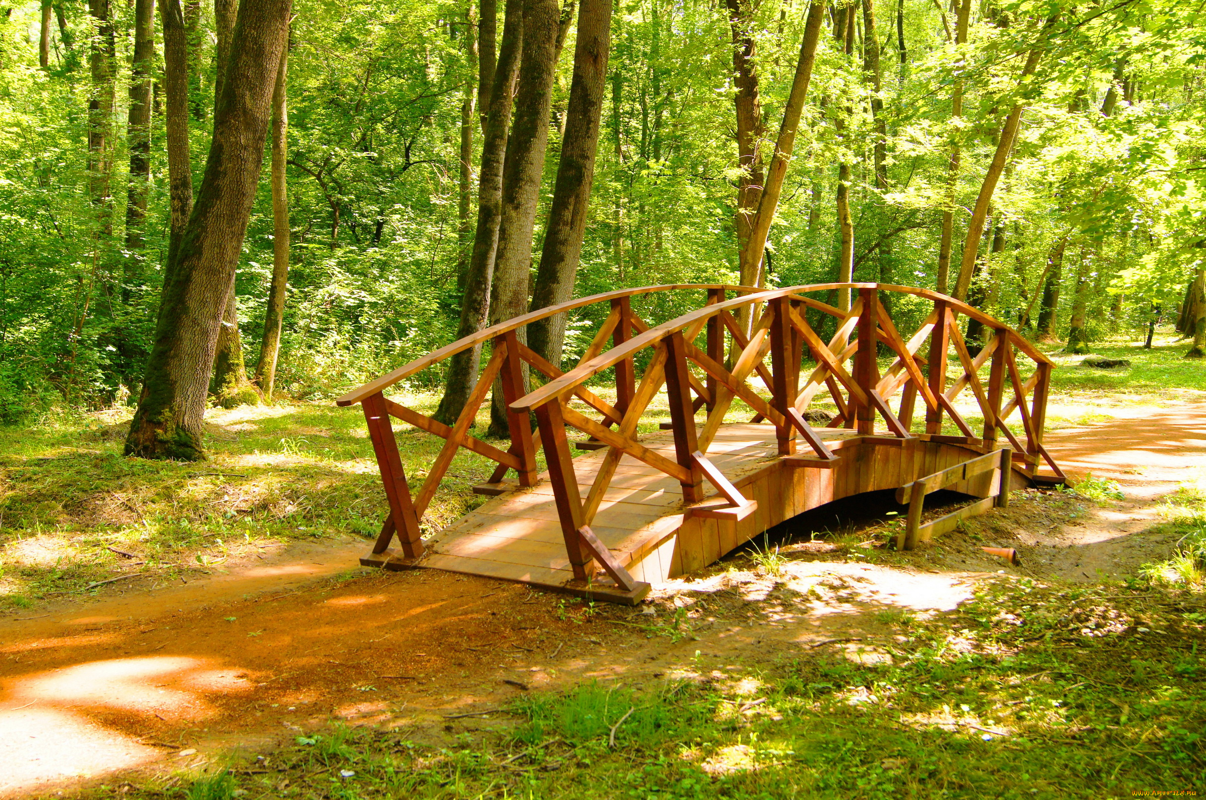 сербия, обреновац, природа, парк, мостик